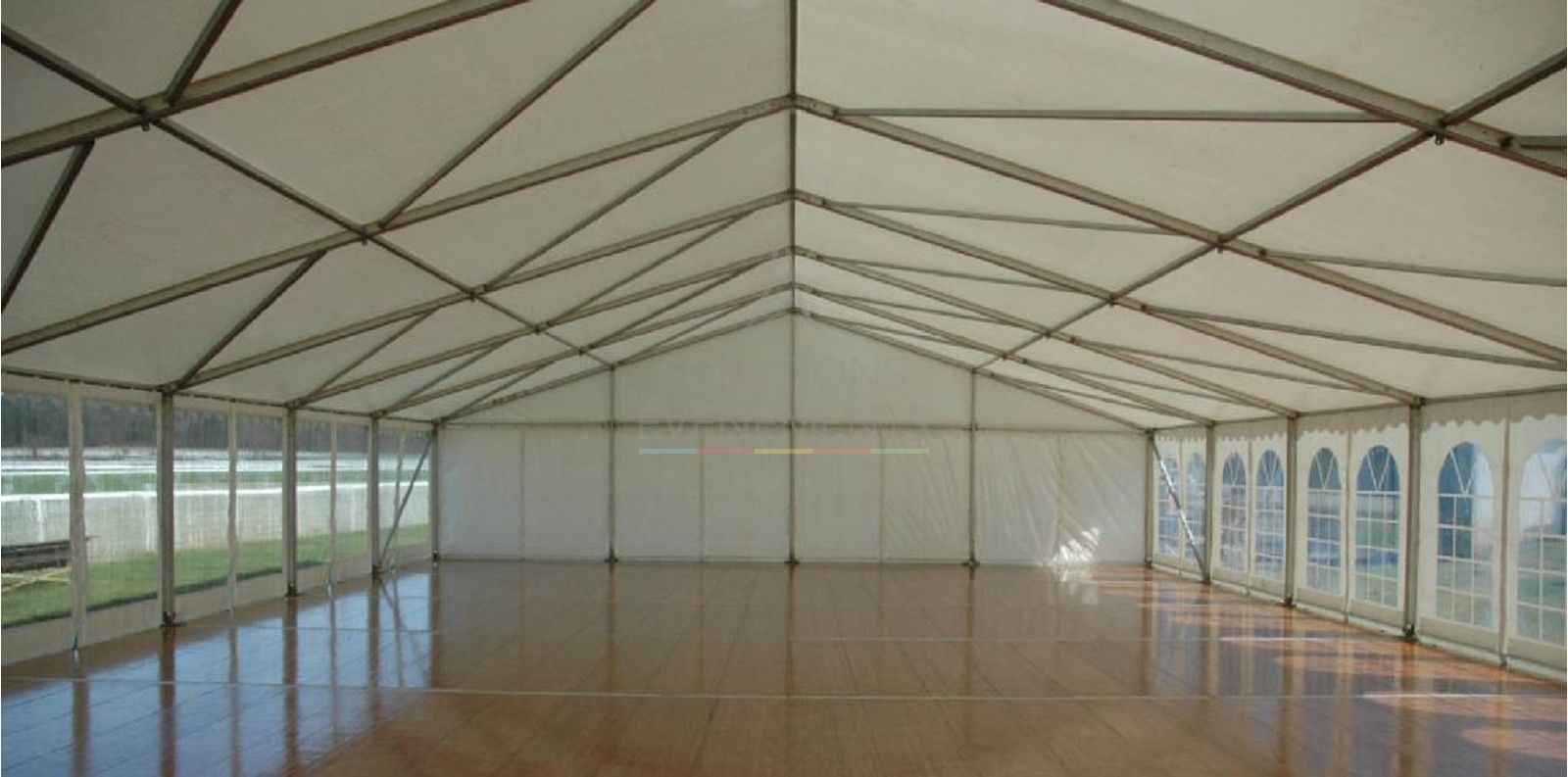 Marquee with parquet flooring 210m2 - 10x21m - Visual 3
