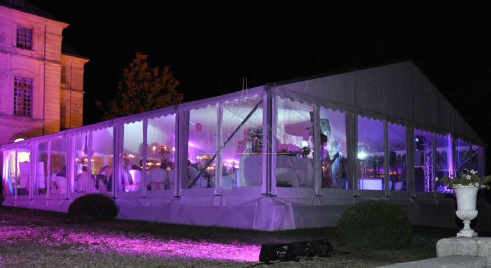 Marquee with parquet flooring 210m2 - 10x21m - Visual 4