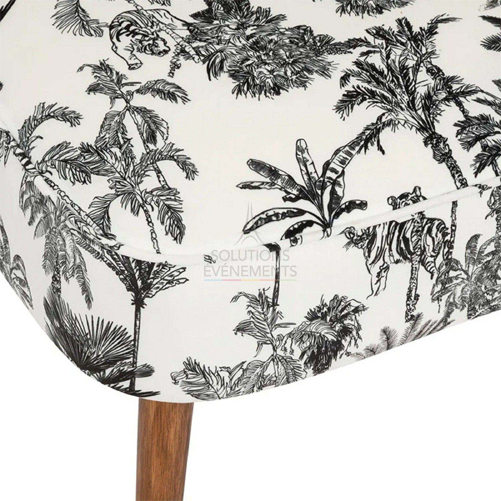 Mathilde black and white armchair - Visual 2