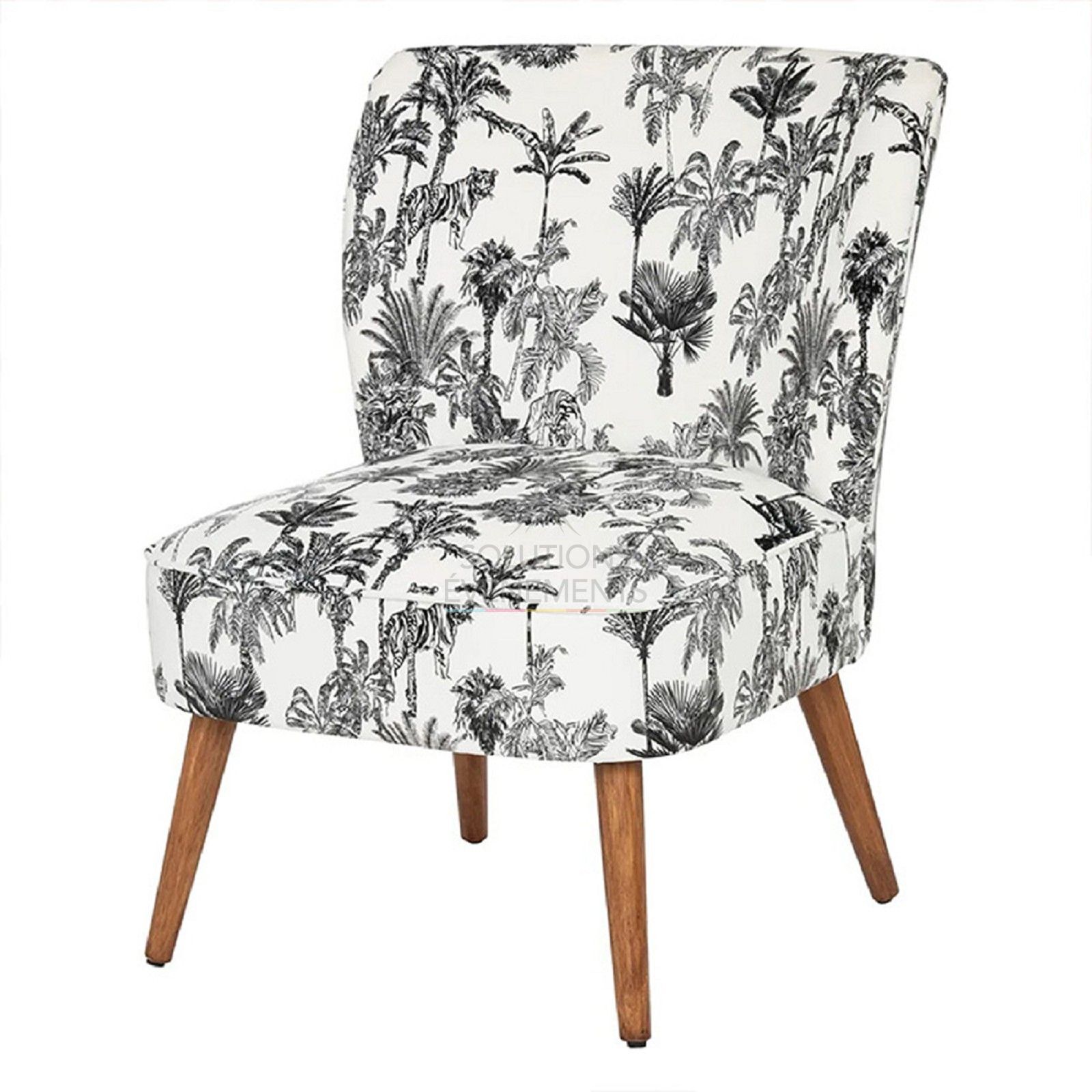 Mathilde black and white armchair - Visual 1