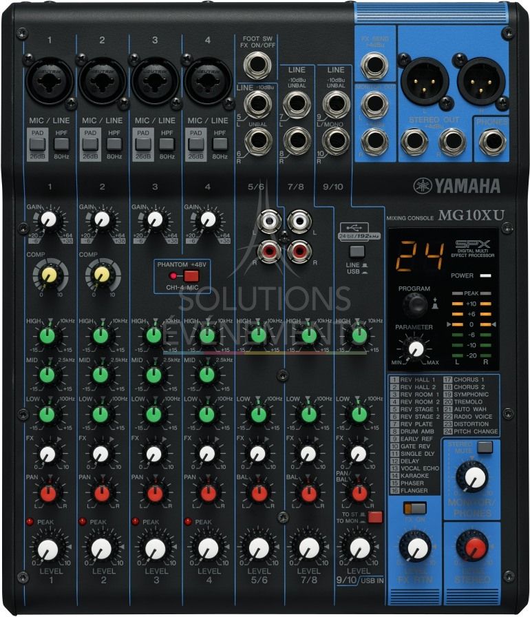 Yamaha rental - MG10XU mixing console