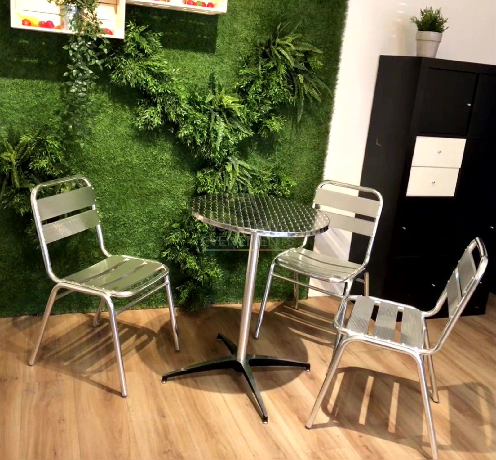 Modulx bistro-stainless steel pedestal table - Visual 2