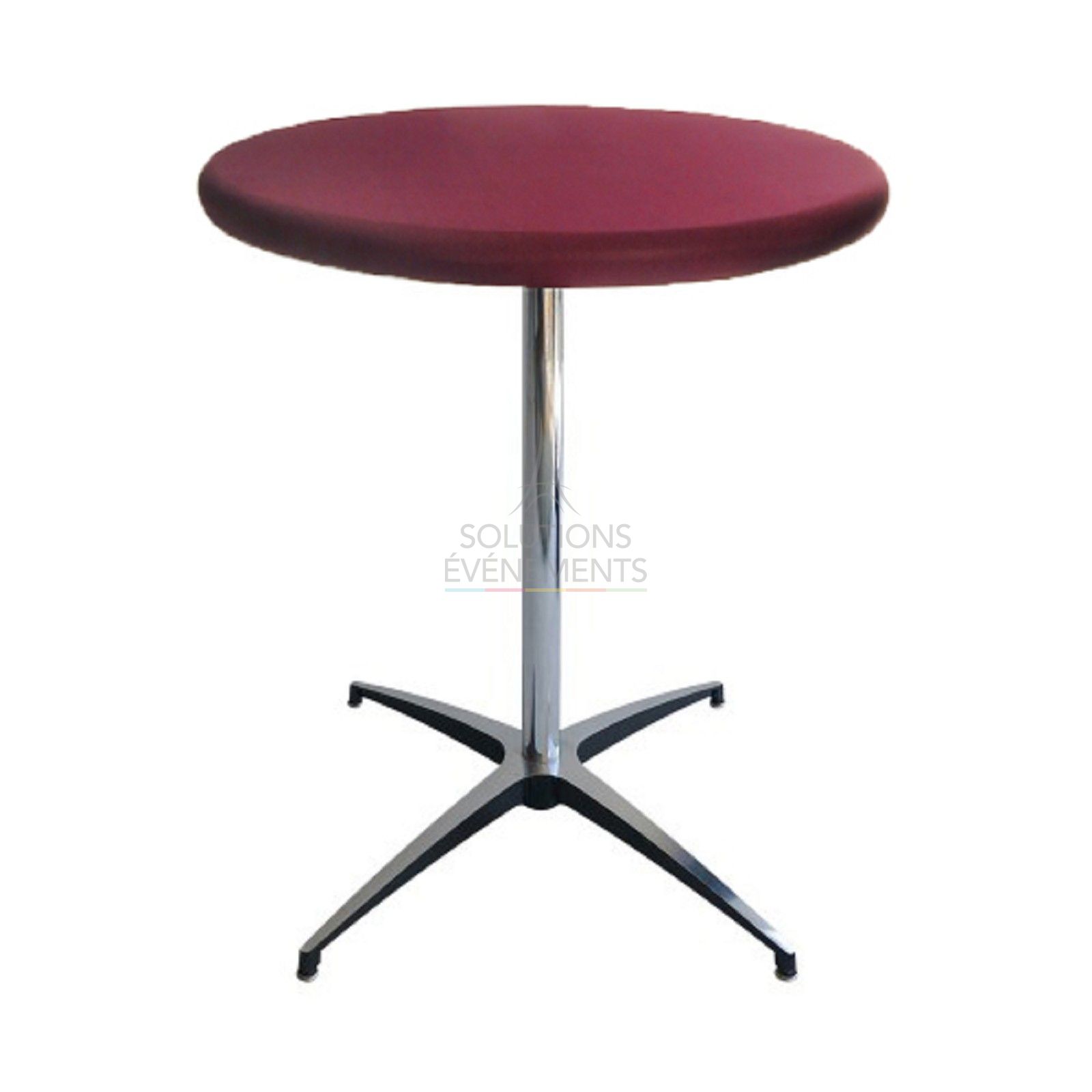 Modulx Burgundy Pedestal Table - Visual 1