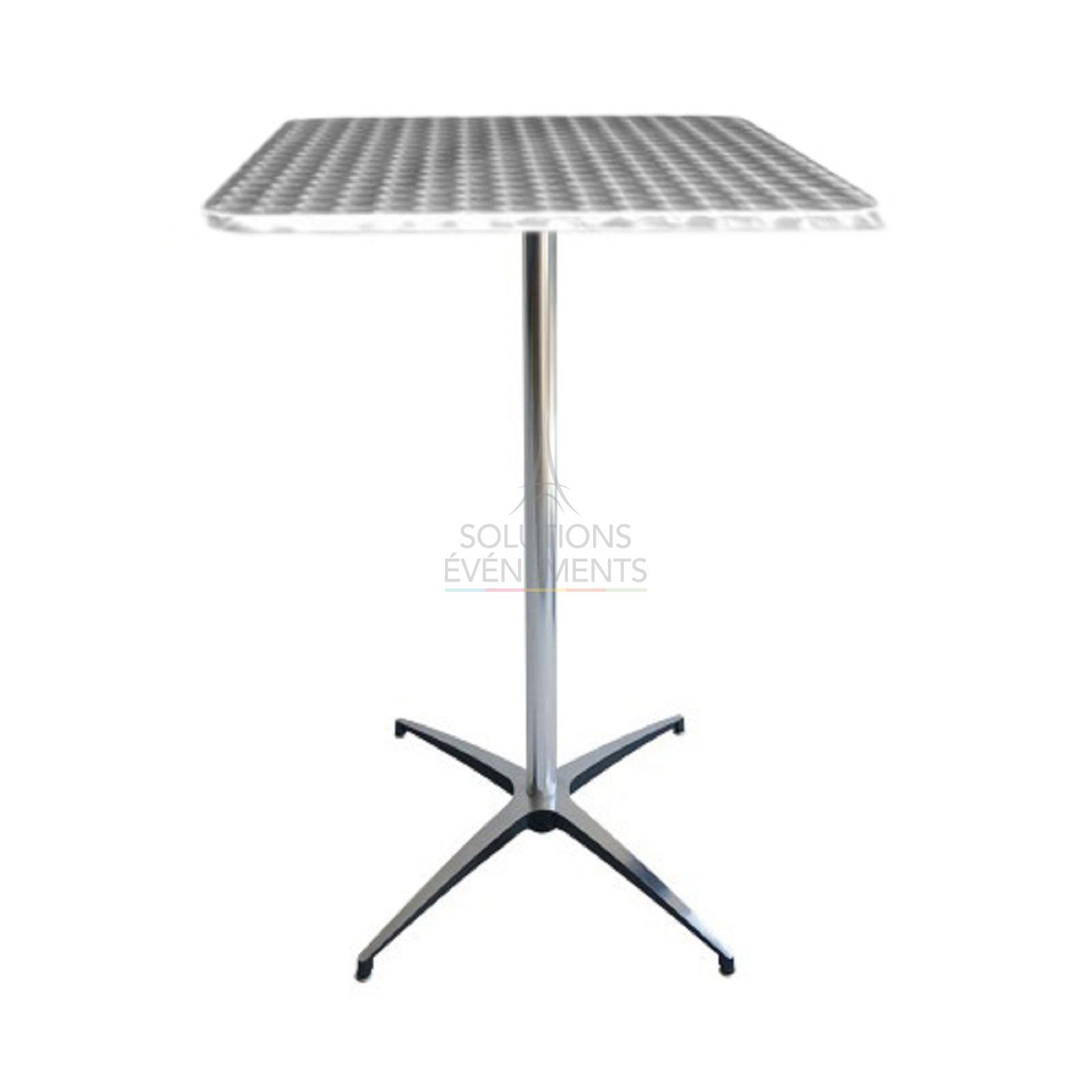 Location de table haute mange debout bistrot 70cm de forme carrée