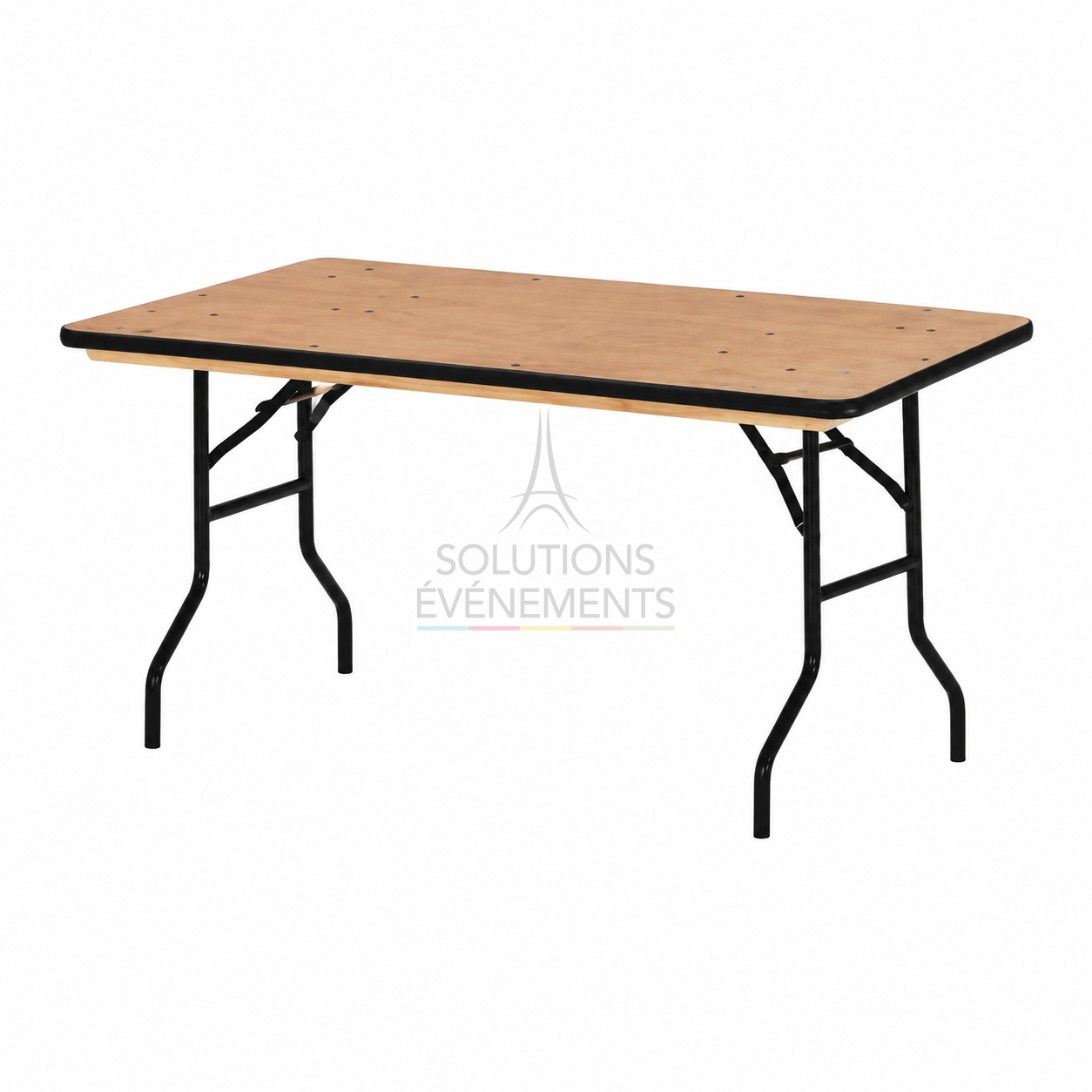 Rental of a multi-purpose folding wooden table, 120 x 80cm