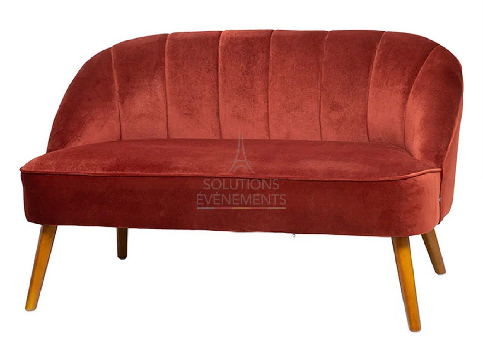 Naomi pink velvet sofa - Visual 1