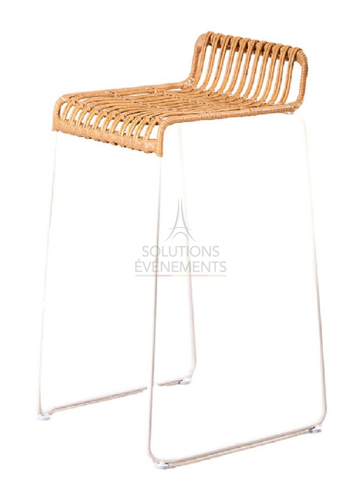 Rental of high stool in synthetic rattan