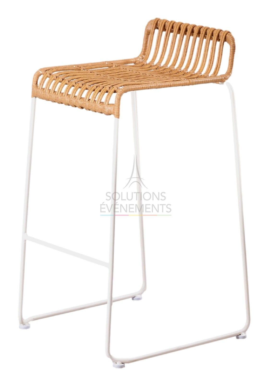 Rental of high stool in synthetic rattan