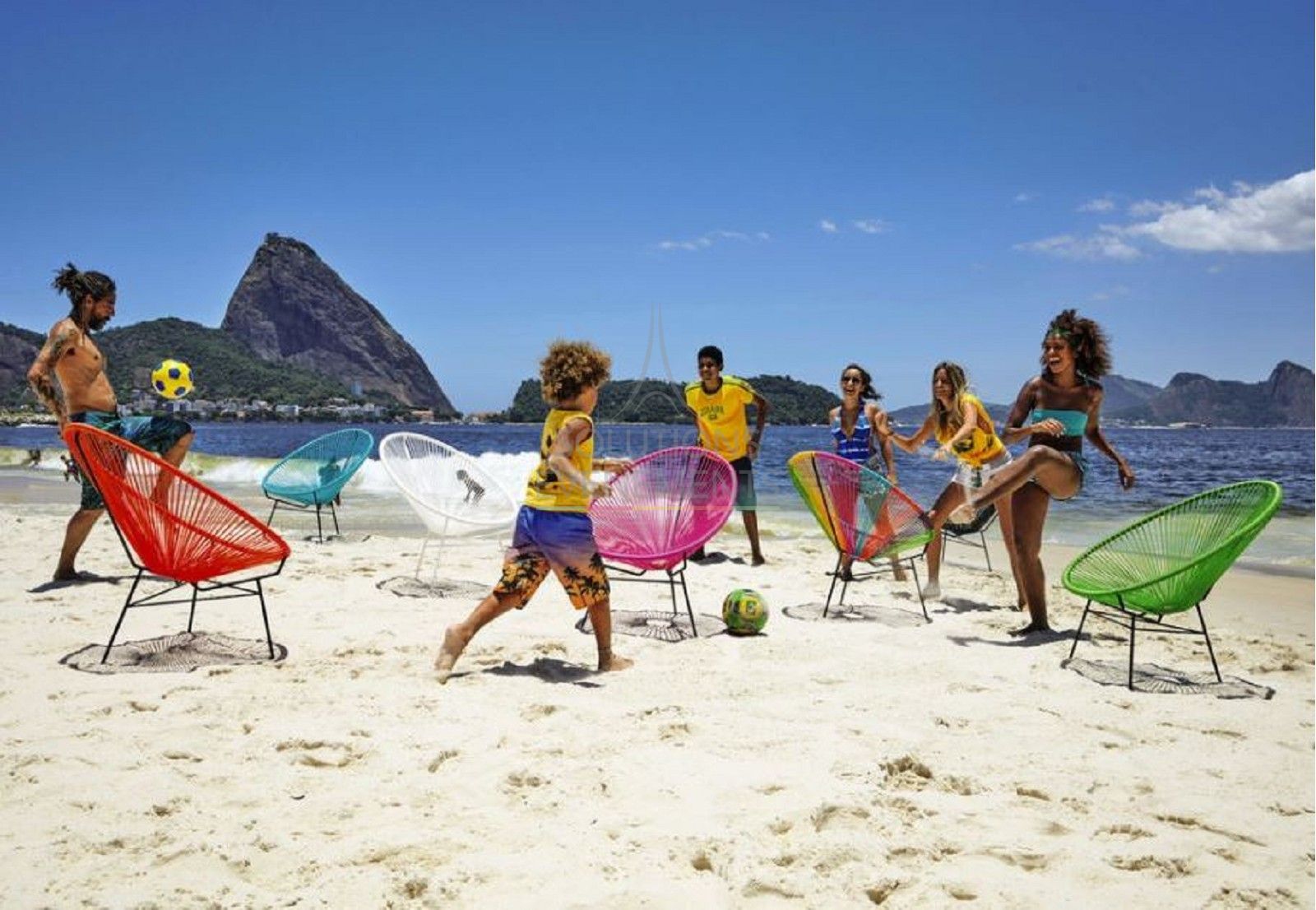 Orange Panama armchair - Visual 2