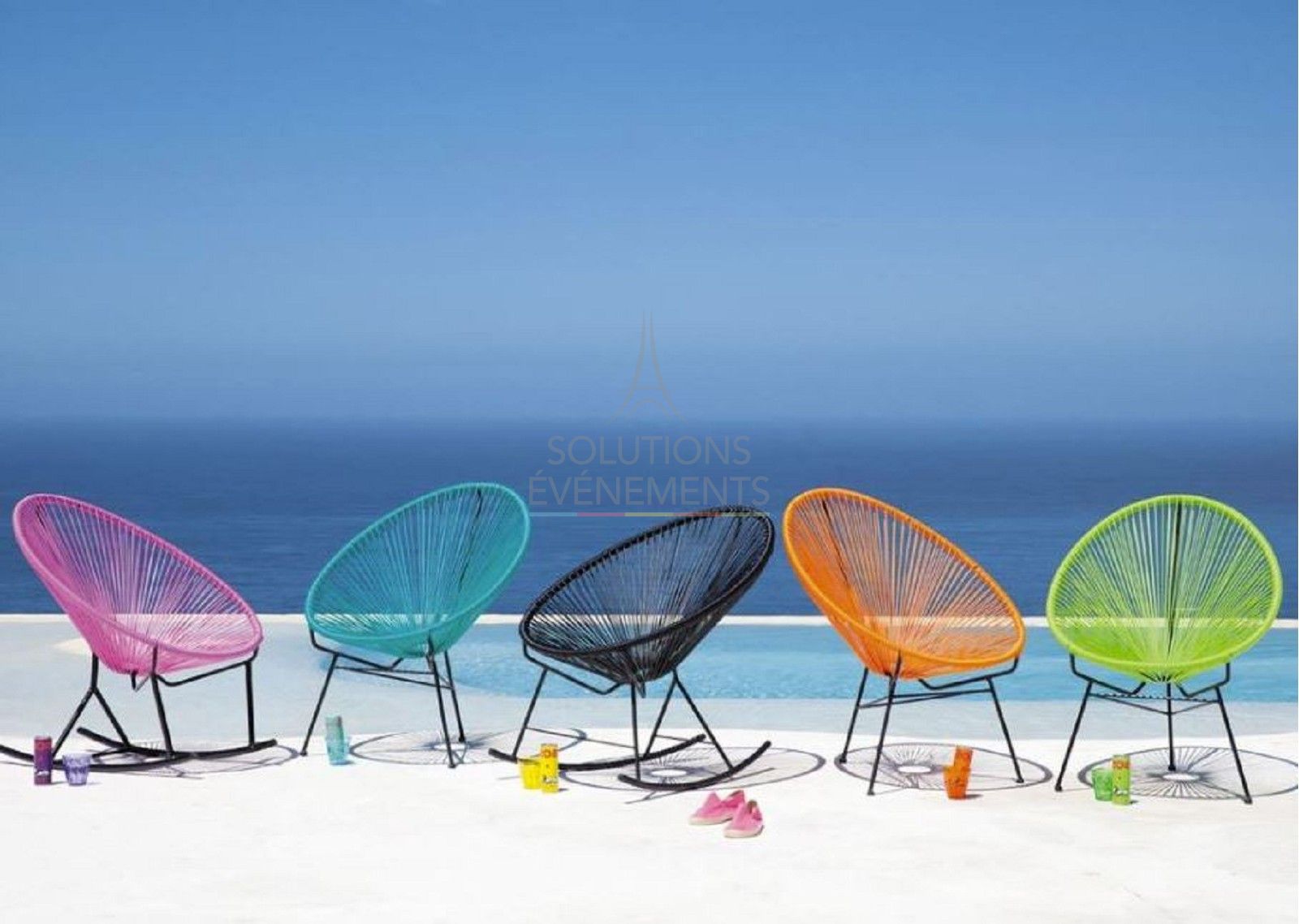 Orange Panama armchair - Visual 4