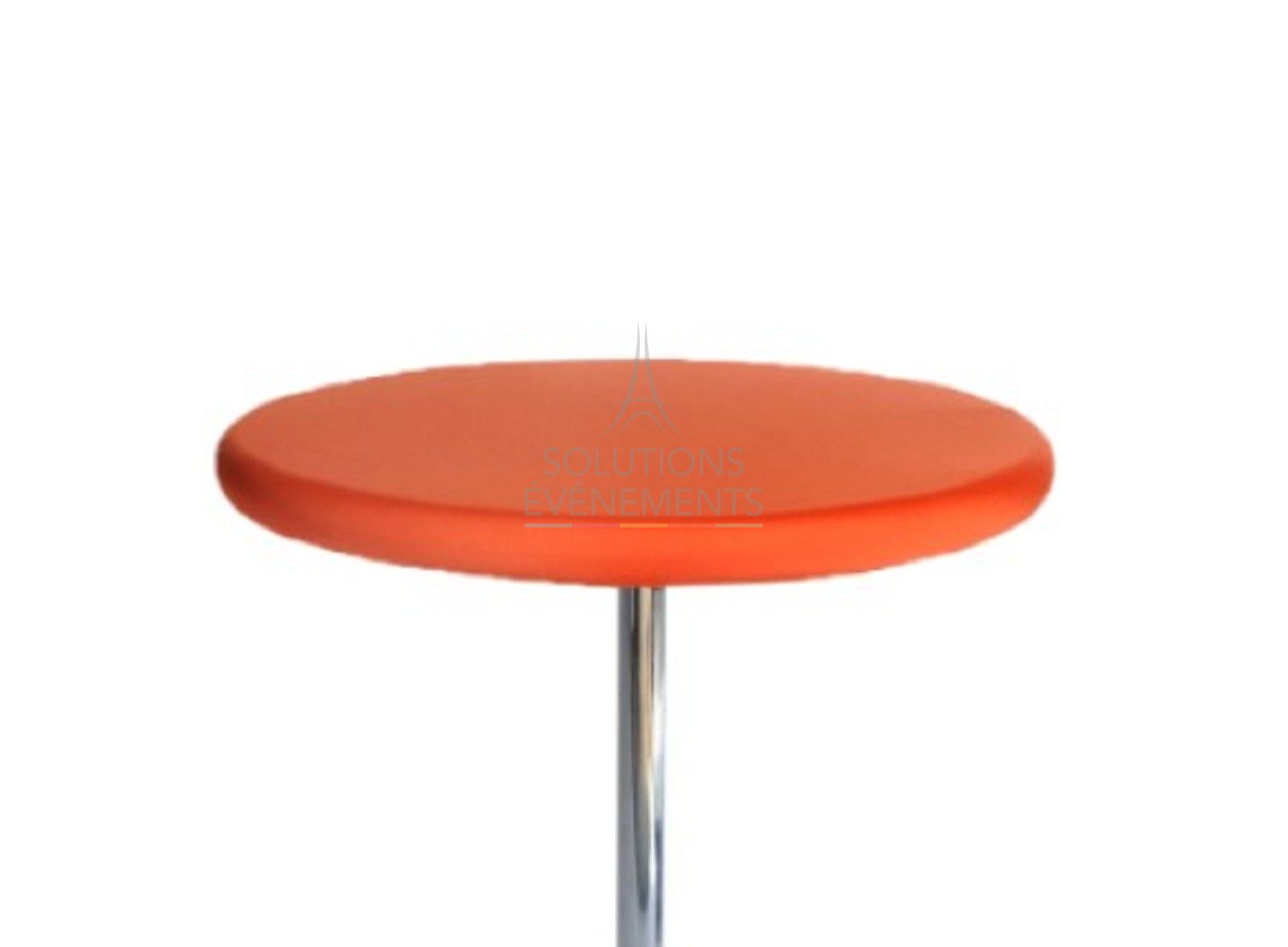 Orange Top Cover for Standing Dining Table diam 68-90cm - Visual 1