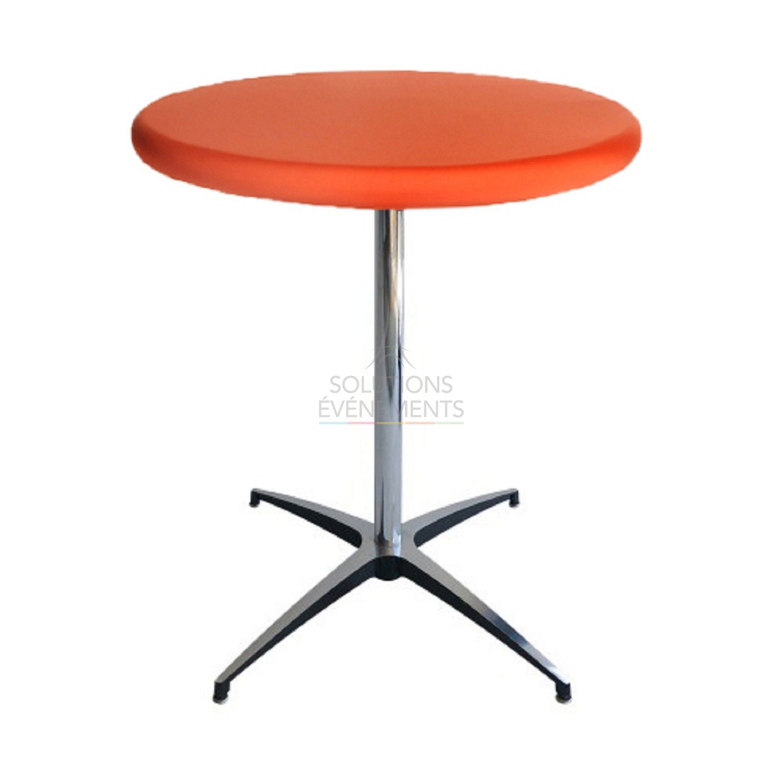 Orange Top Cover for Standing Dining Table diam 68-90cm - Visual 3