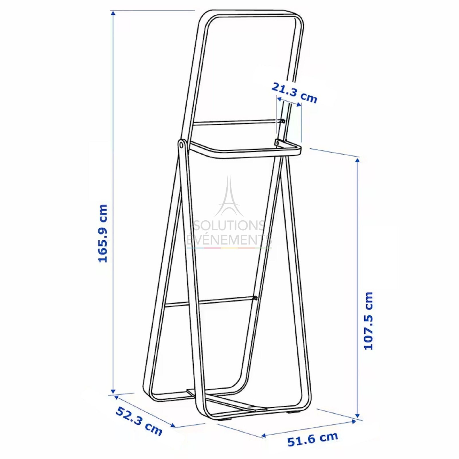 Oslo wooden standing mirror - Visual 4