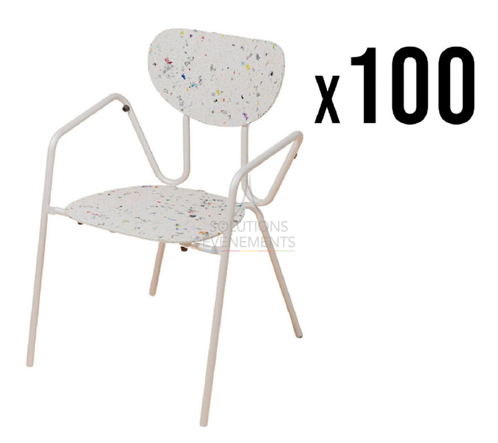 Location pack de chaises blanches floréales éco-responsables