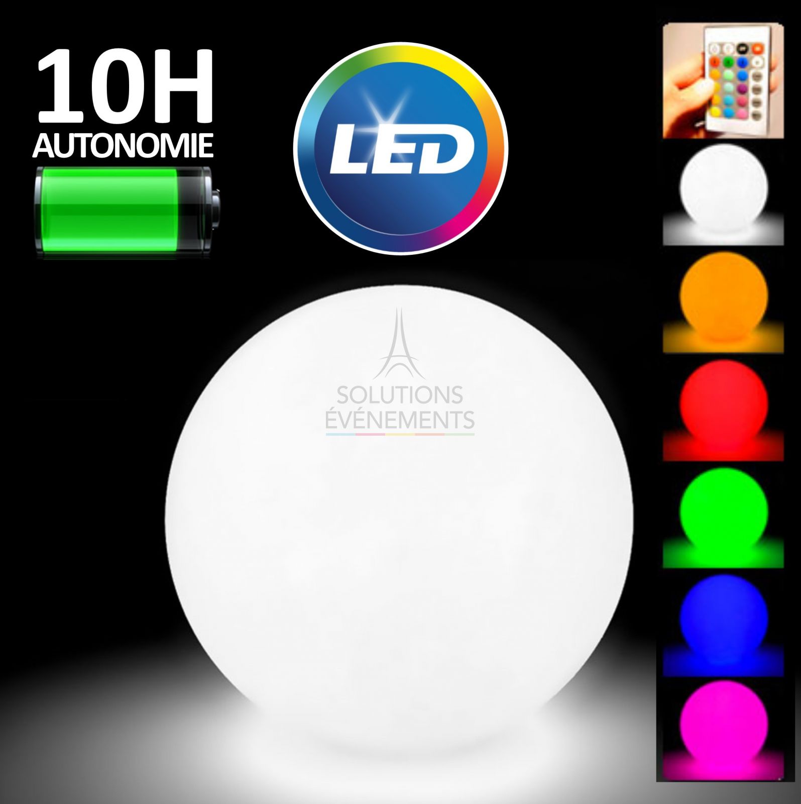 Pack 12 light balls - LED 50cm - Visual 2
