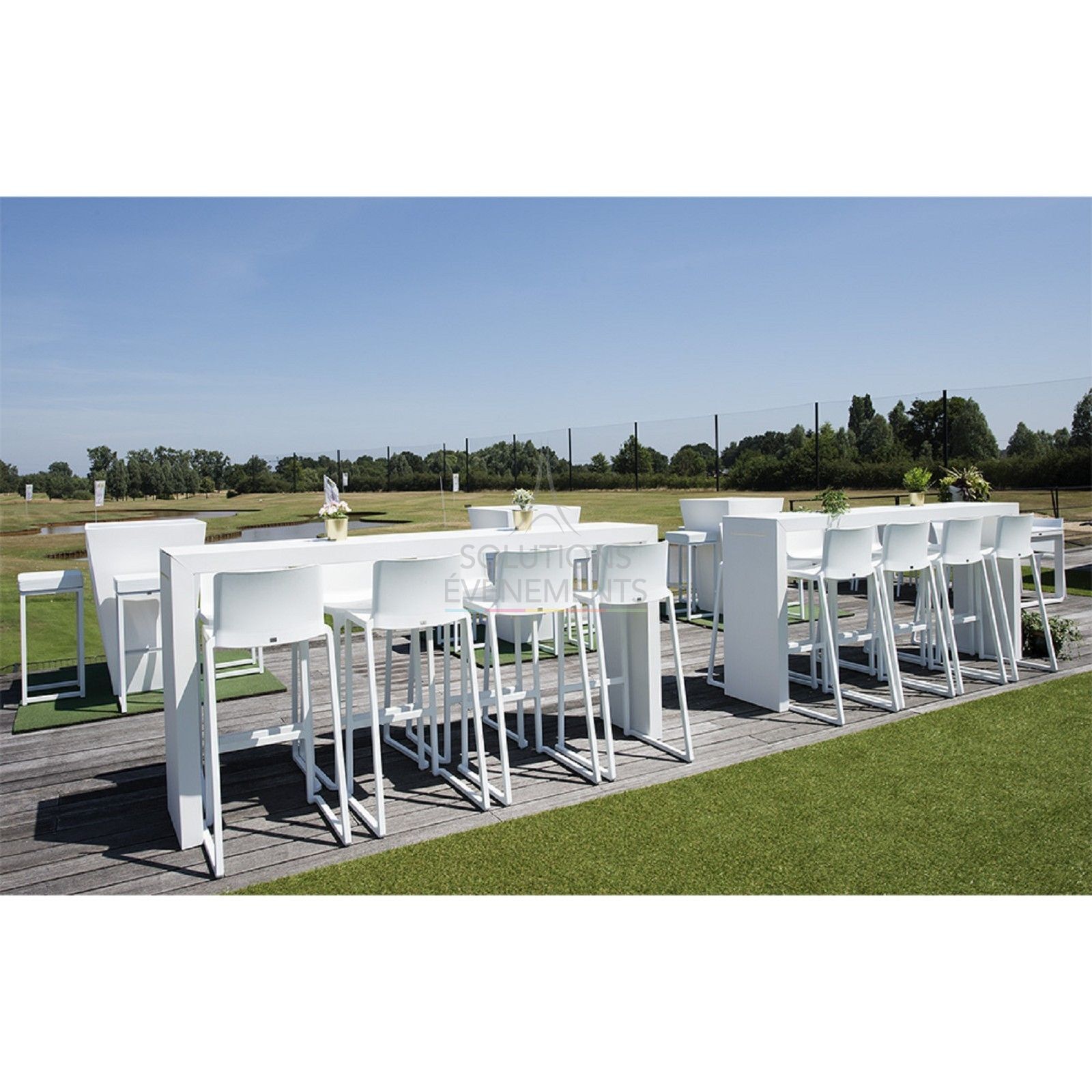 Pack 20 chaises hautes Kasar blanches - Visuel 4