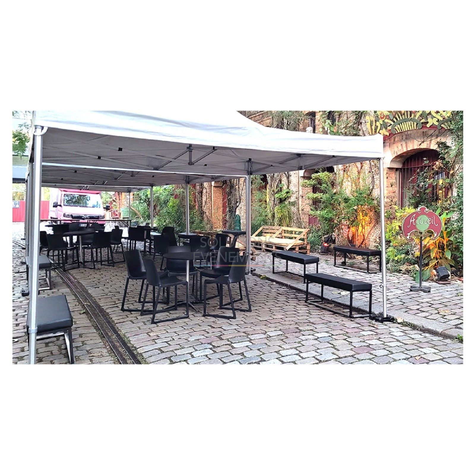 Pack 20 chaises Kasar noires - Visuel 5