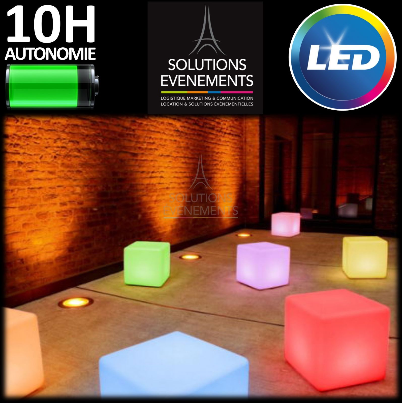 Pack 24 cubes lumineux - LED  - Visuel 4