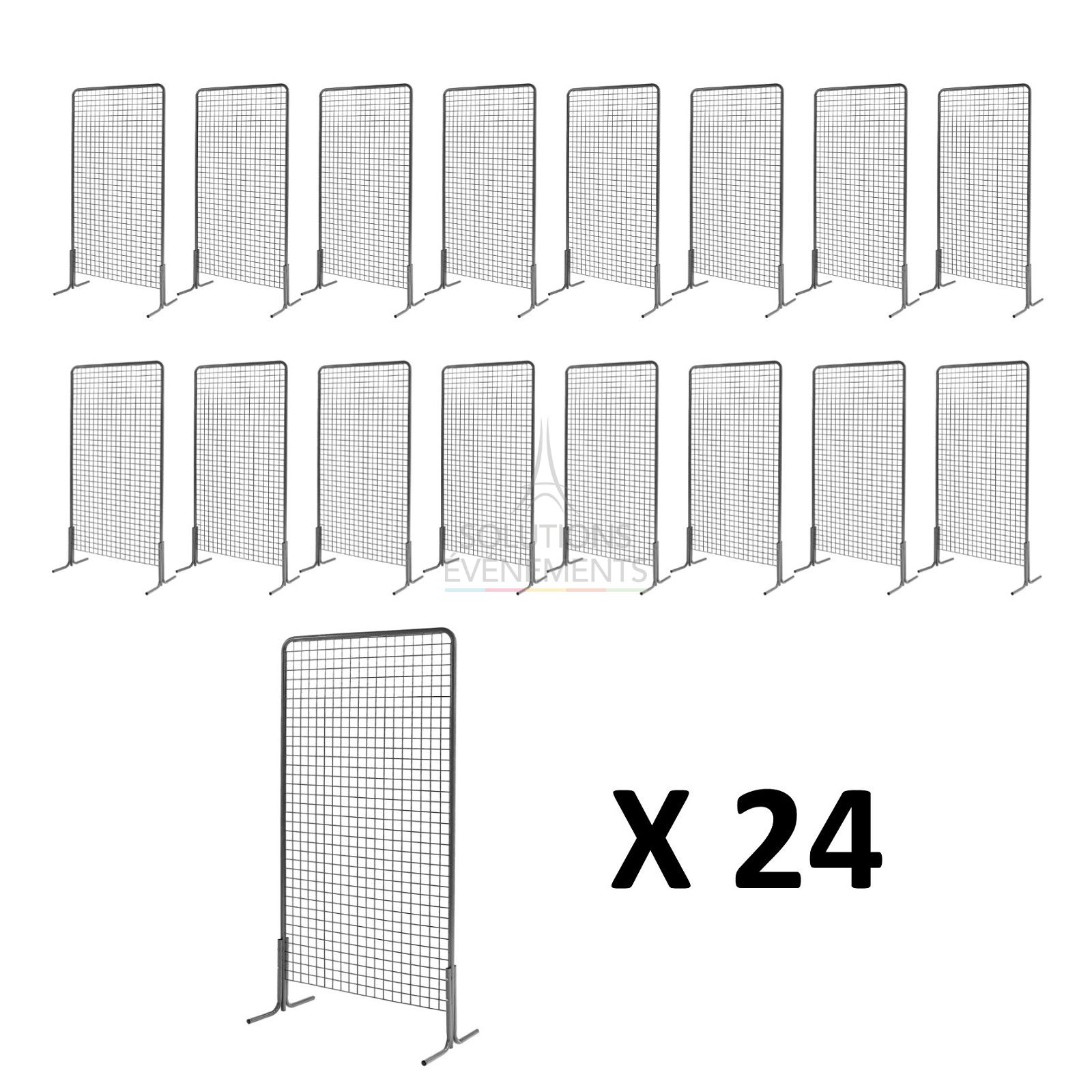 Location de 24 grilles d'exposition modulable type caddie