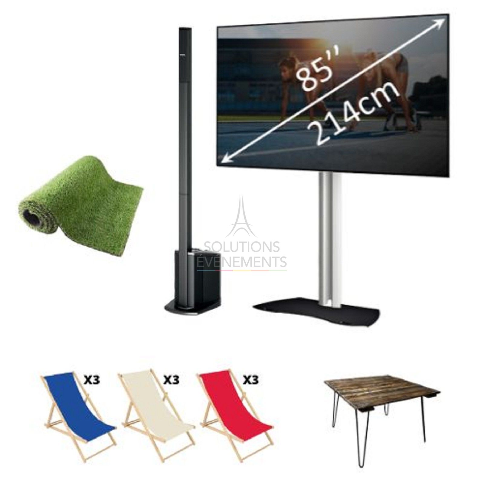 Location Pack écran 85 pouces avec sono