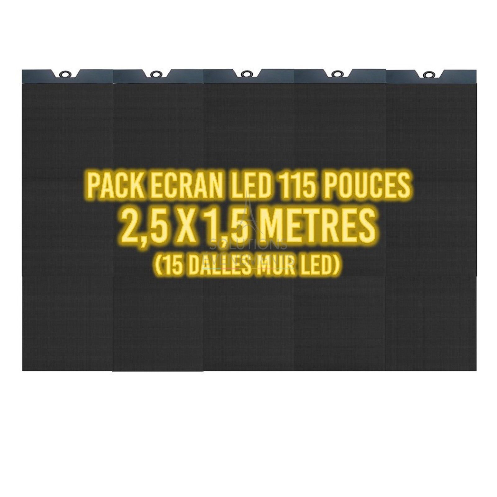 Location Ecran video de 2,5x1,5 metres avec 15 dalles led pitch 3.9mm