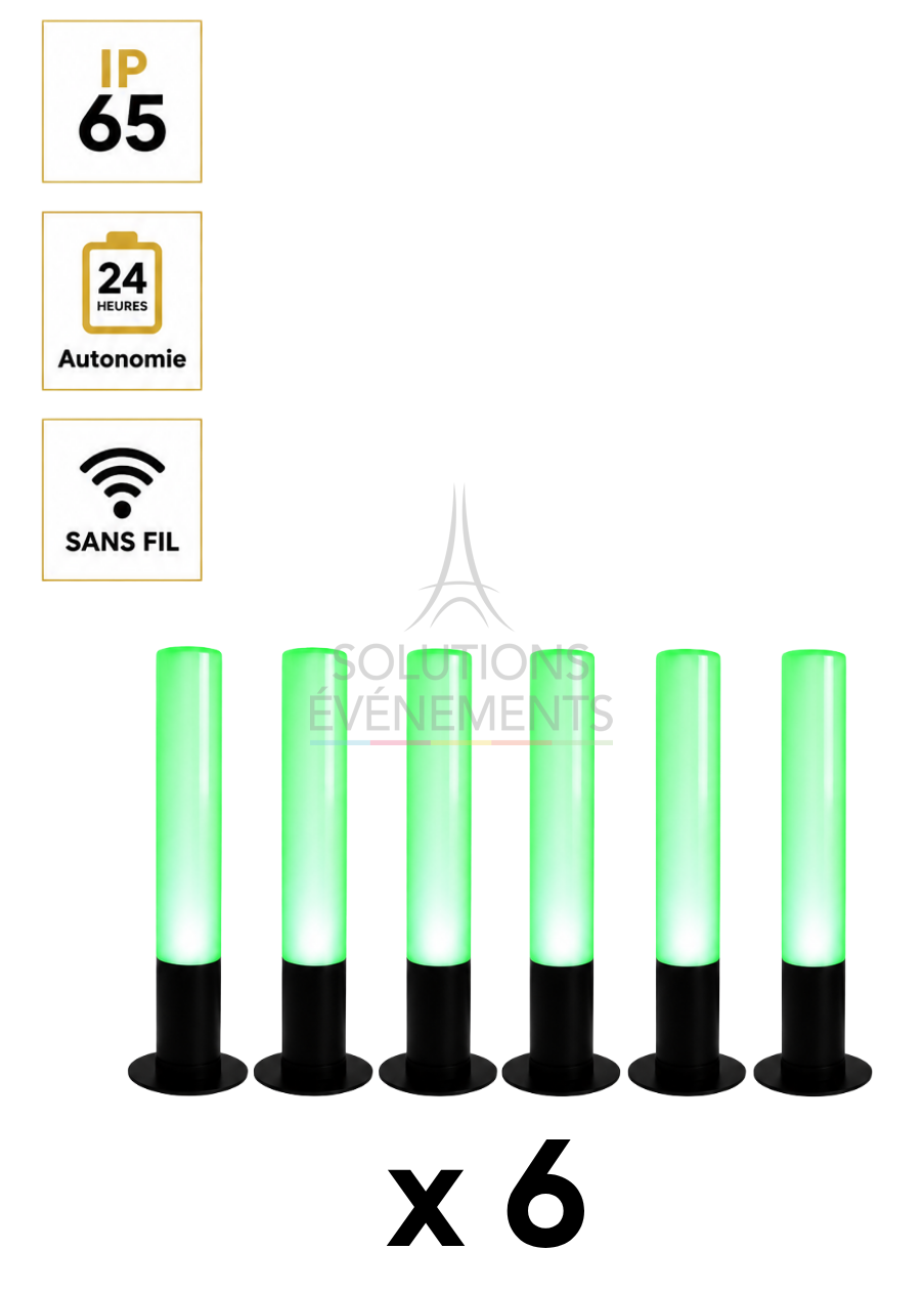 Rental pack of 6 Alcor 50cm light columns