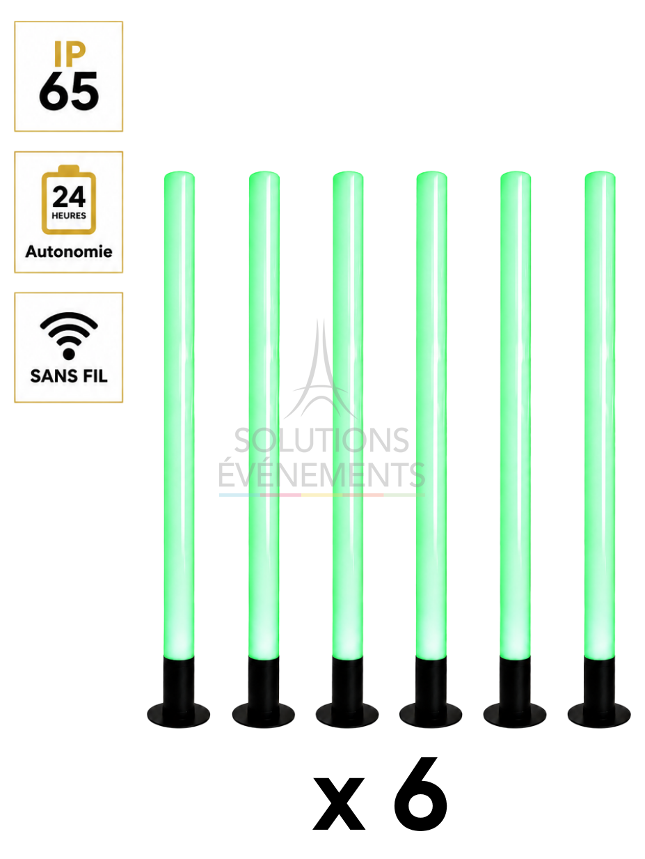 Rental pack of 6 Alcor 150cm light columns