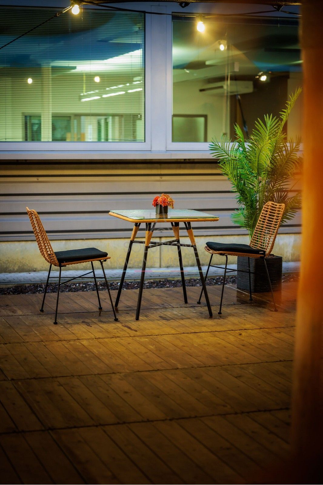 Palm Rattan Chair with cushion - Visual 3