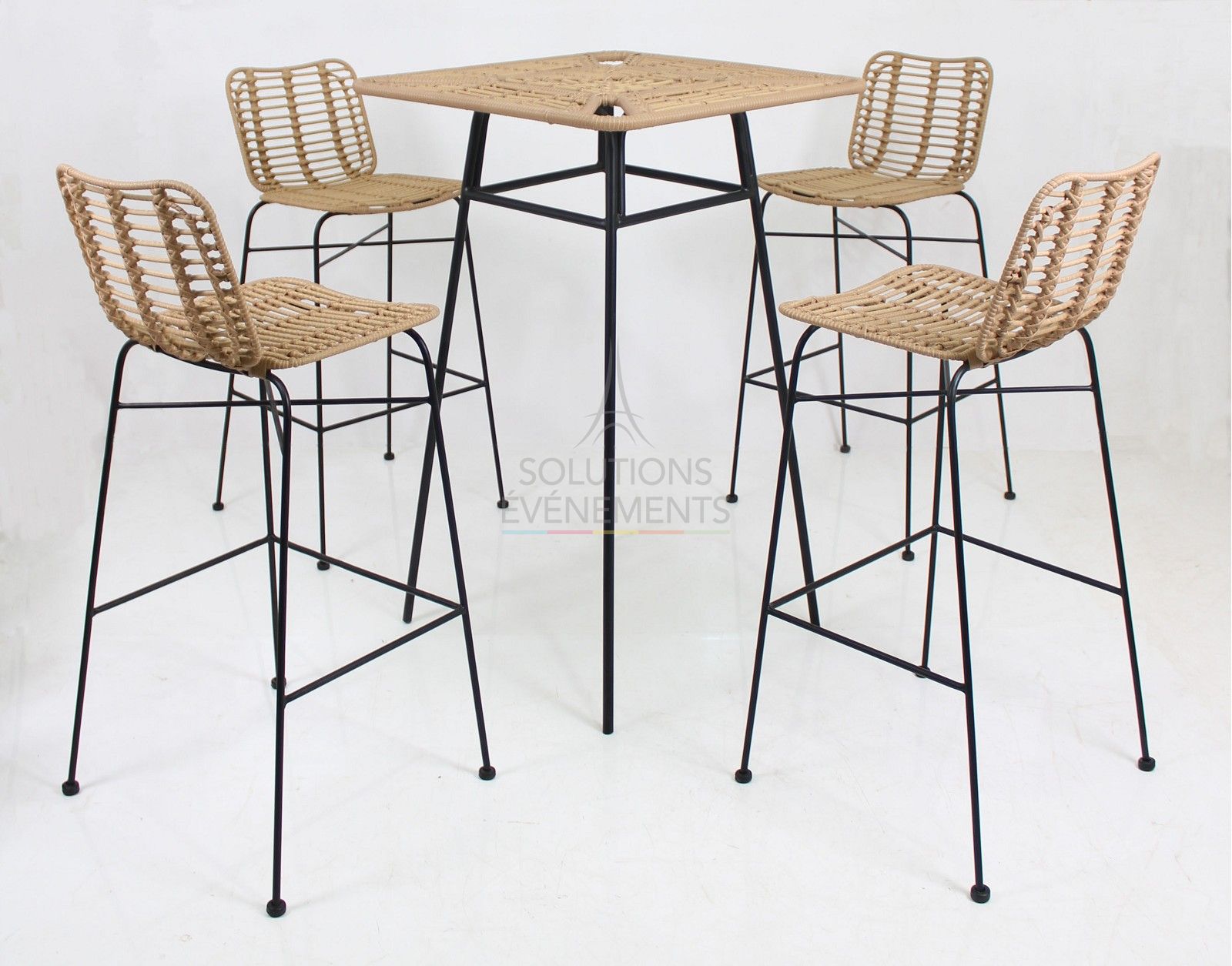 Palm Rattan High Chair - Visual 5