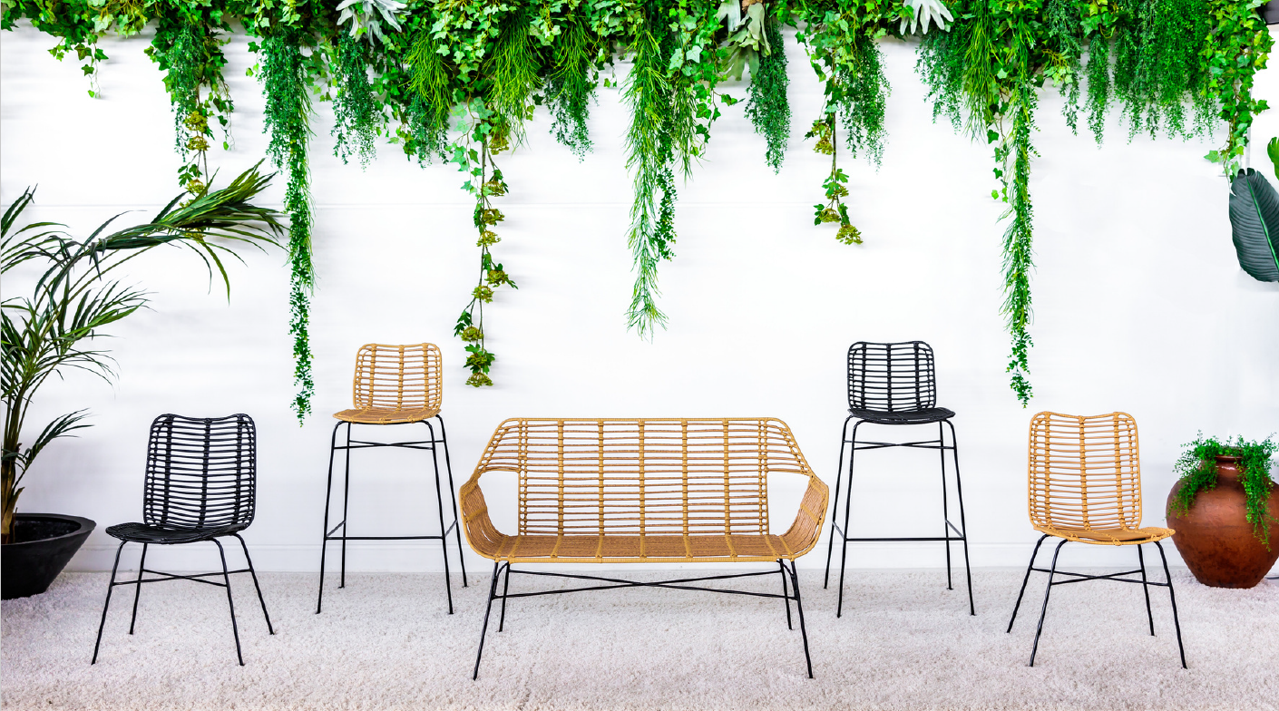 Palm Rattan Pouf - Visual 3