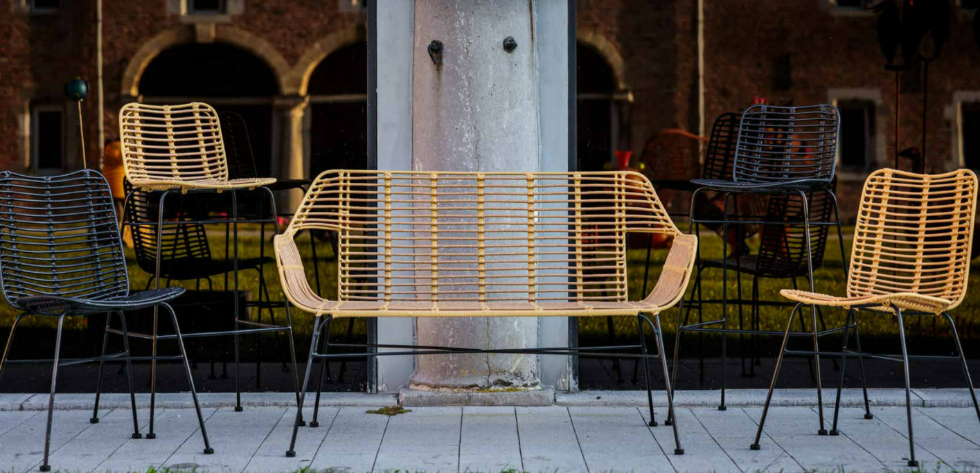 Palm Rattan Pouf - Visual 2