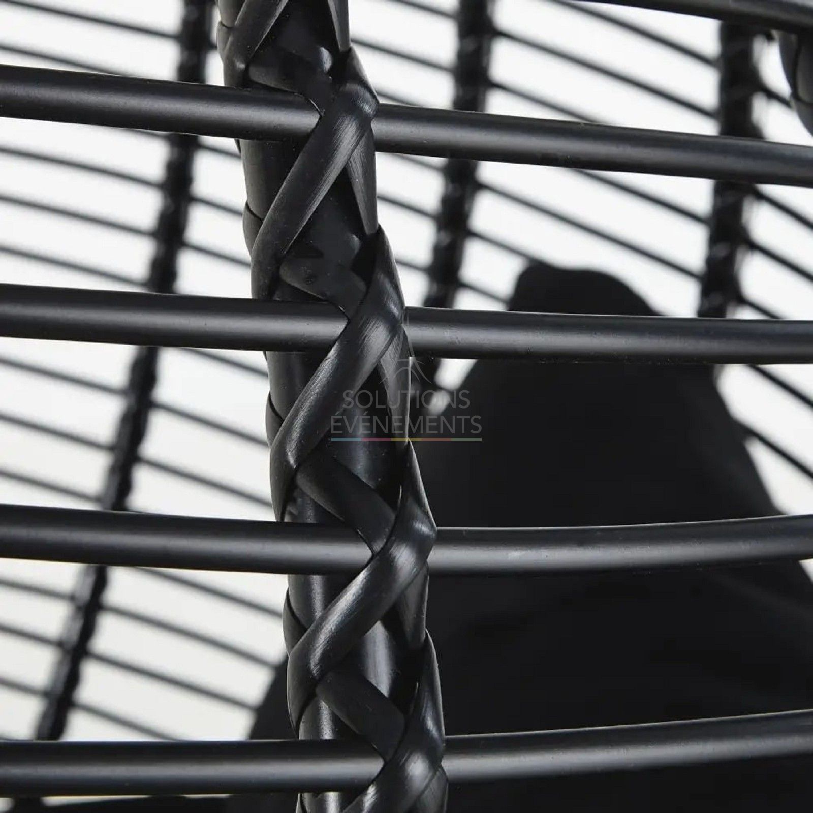 Panama hanging chair black - Visual 4