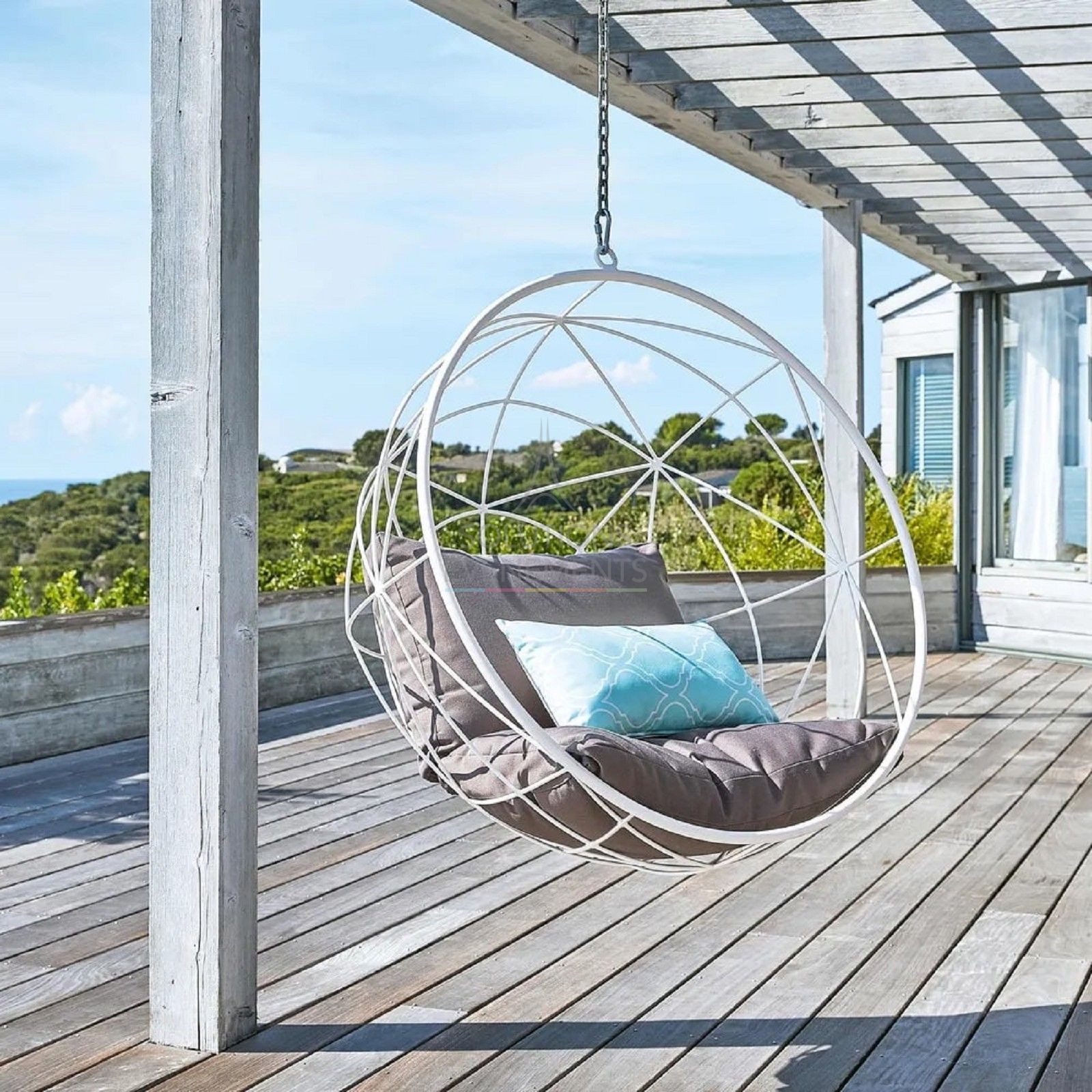 Panama hanging chair white - Visual 3