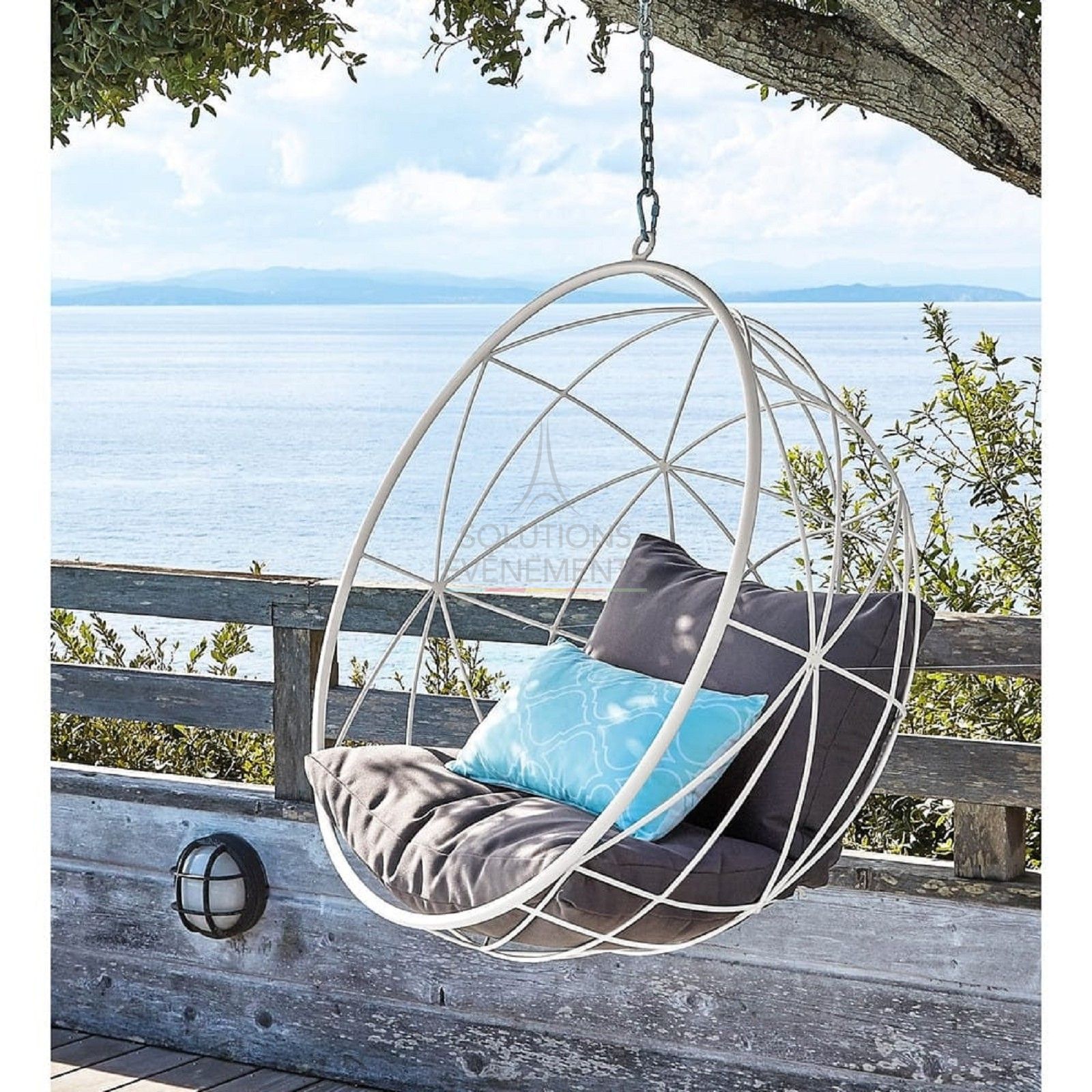 Panama hanging chair white - Visual 5