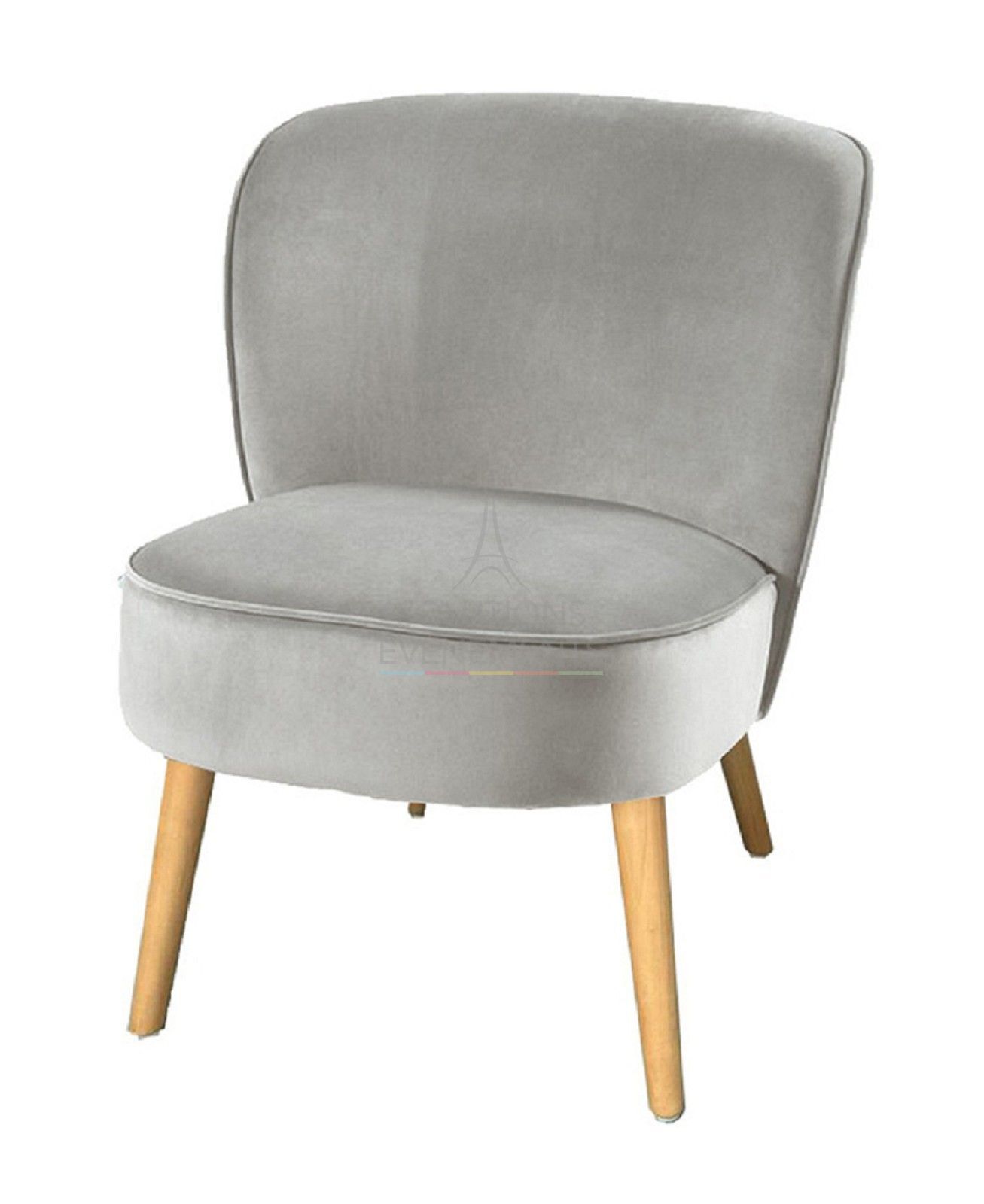 Location fauteuil bas crapaud en velours gris clair
