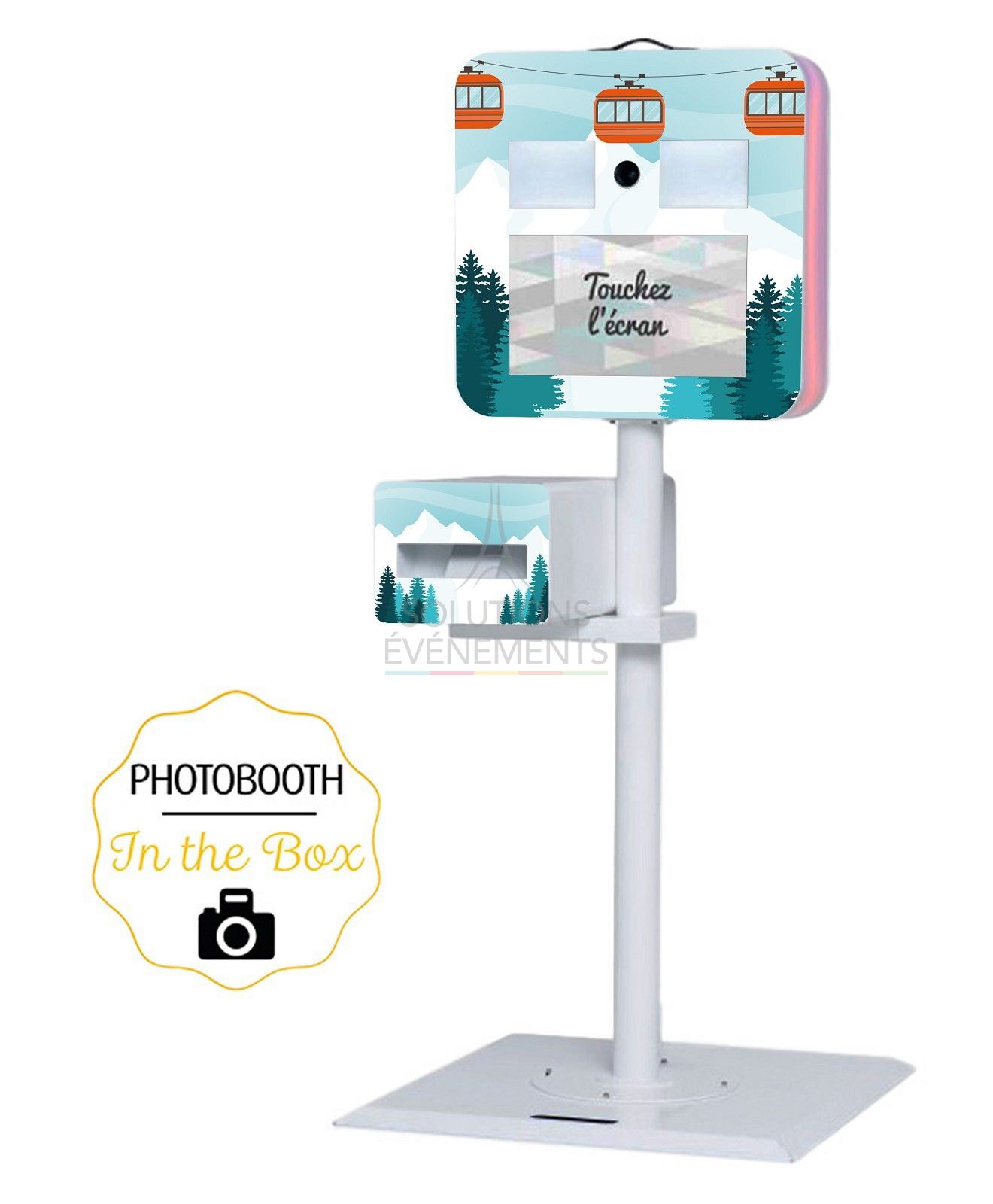 Photobooth rental with instant printing selfie terminal