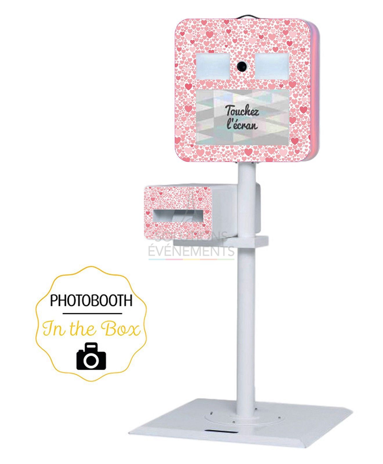 Photobooth rental with instant printing selfie terminal