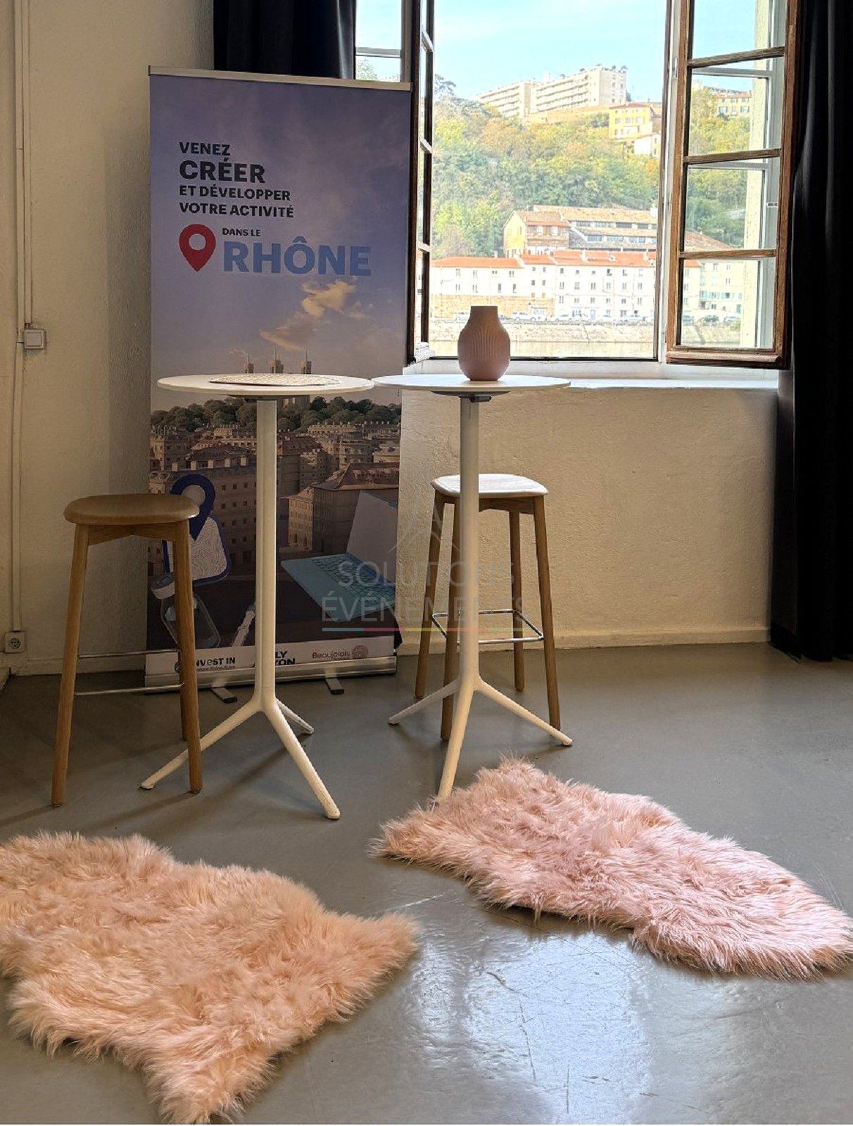 Pink fur rug 60 x 100cm - Visual 3