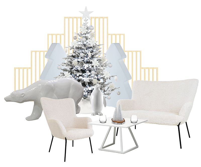 Event inspiration moodboard - Polar Christmas
