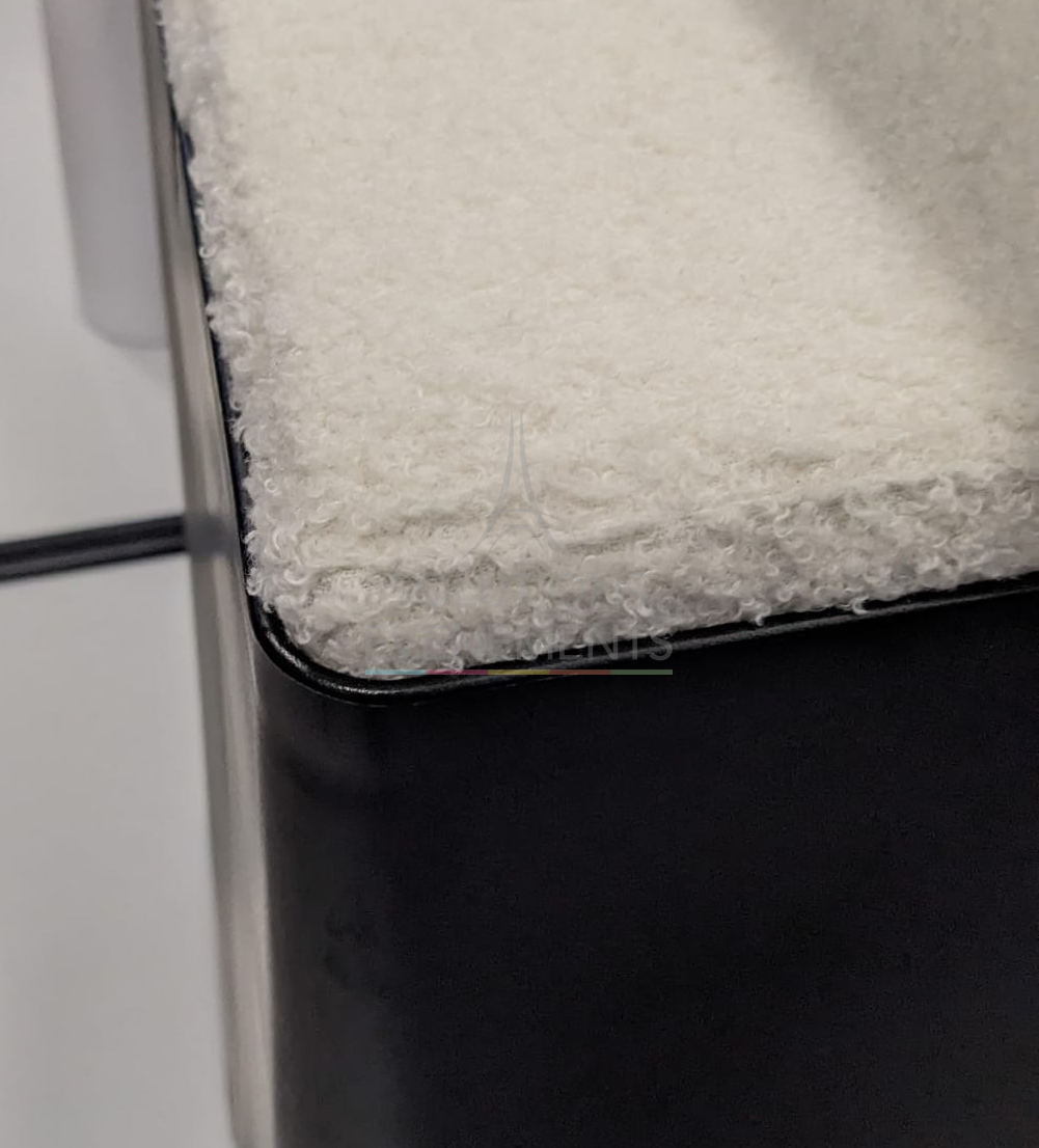 Pouf Brix Noir - Coussin Blanc  - Visuel 2