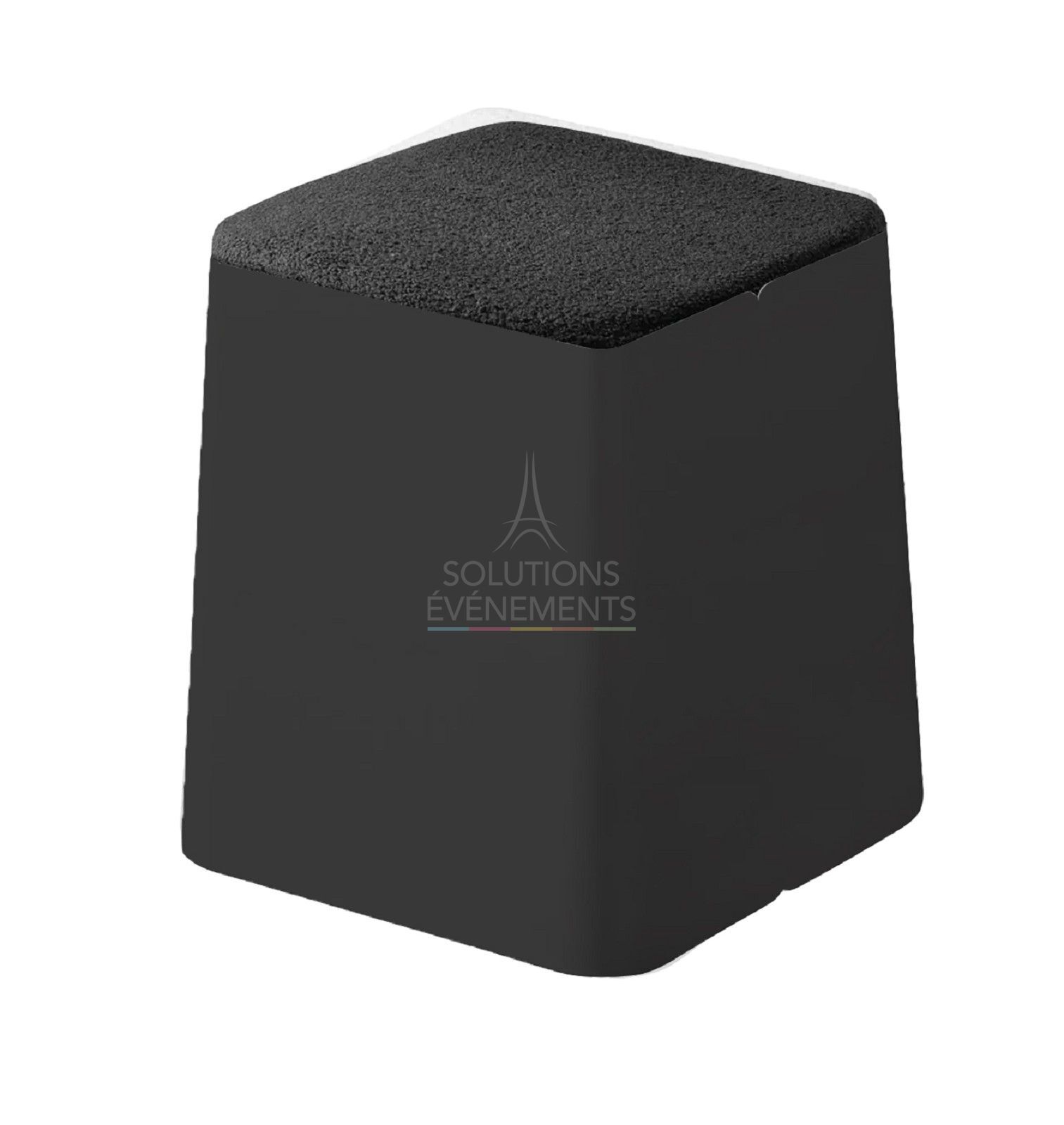 Pouf Brix Noir - Coussin Noir - Visuel 1