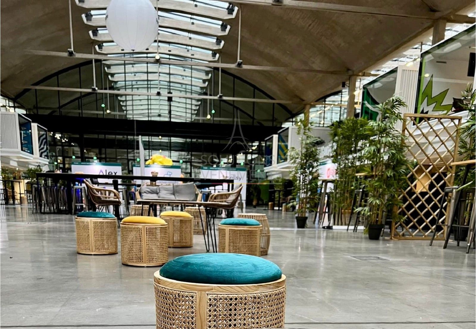 Pouf Cannage Moutarde - Visuel 4