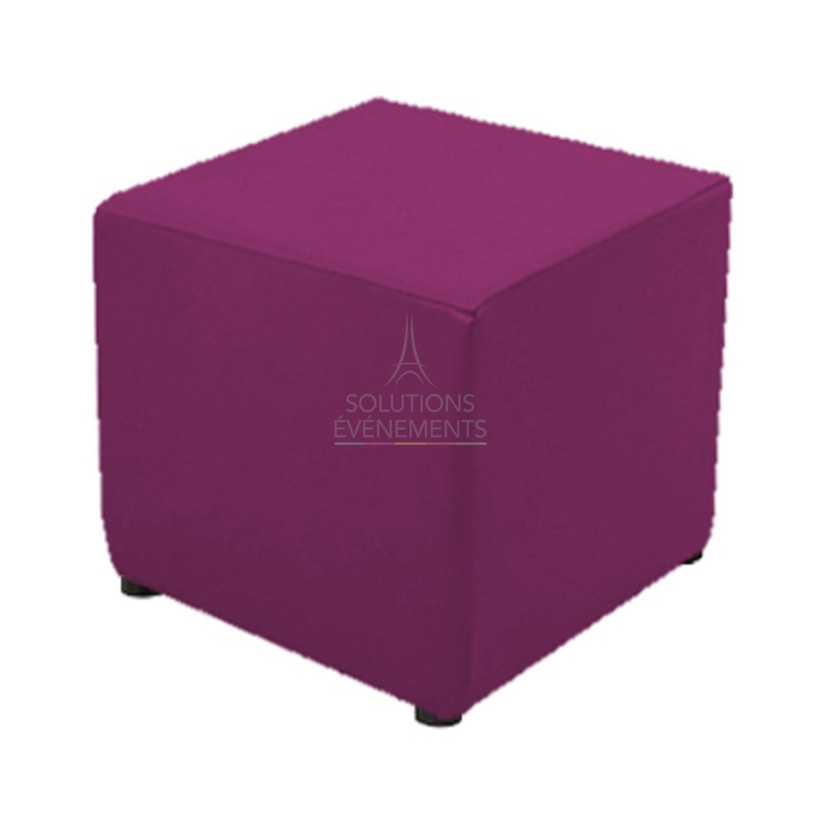 Location de pouf couleur fuchsia pour evenement