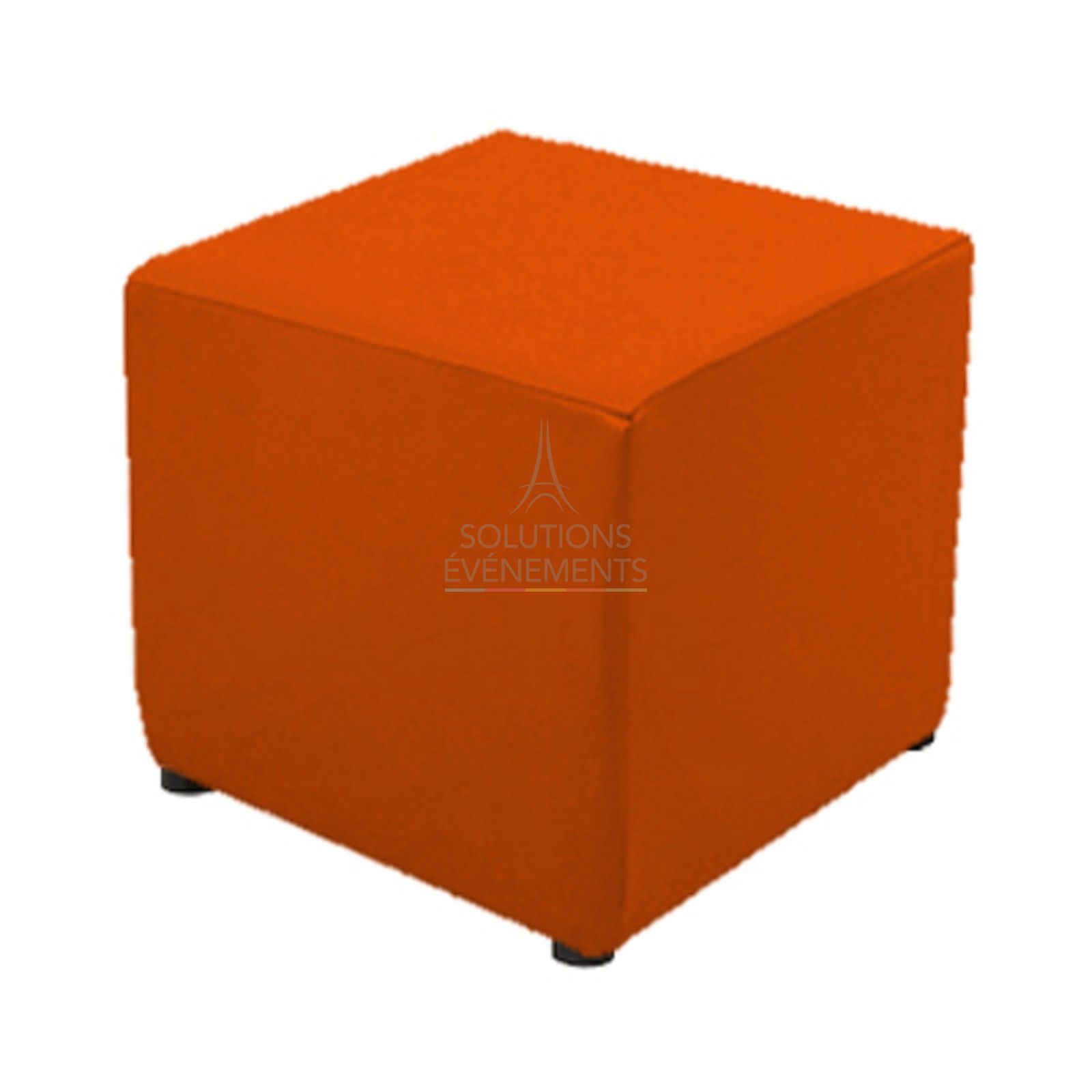 Location de pouf orange pour evenement