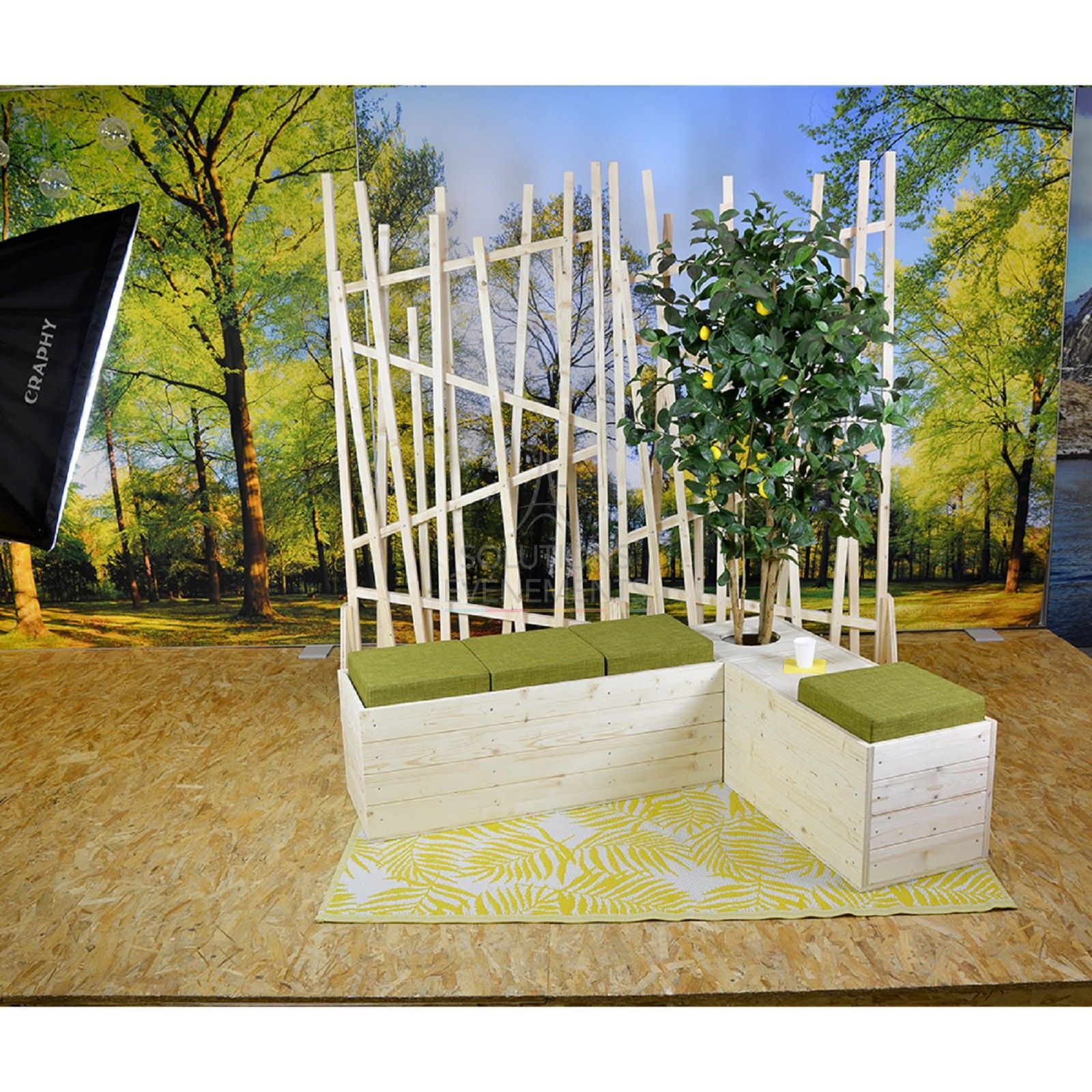 Pouf Senlis - Tissu Rouge - Visuel 2