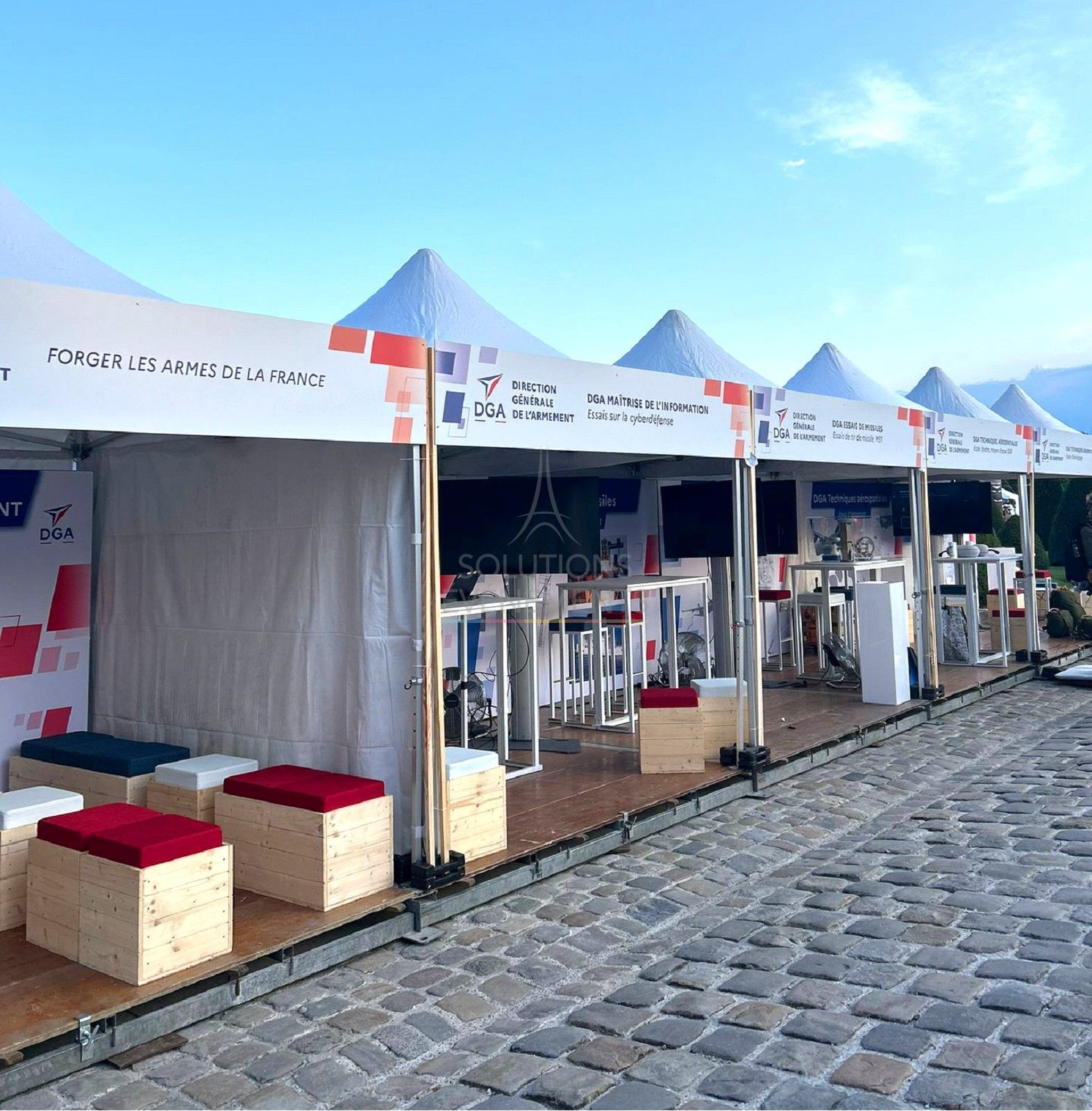 Pouf Senlis - Tissu Rouge - Visuel 4