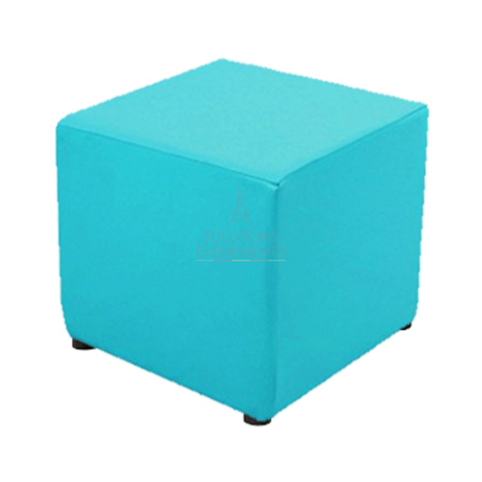 Location de pouf bleu pour evenement