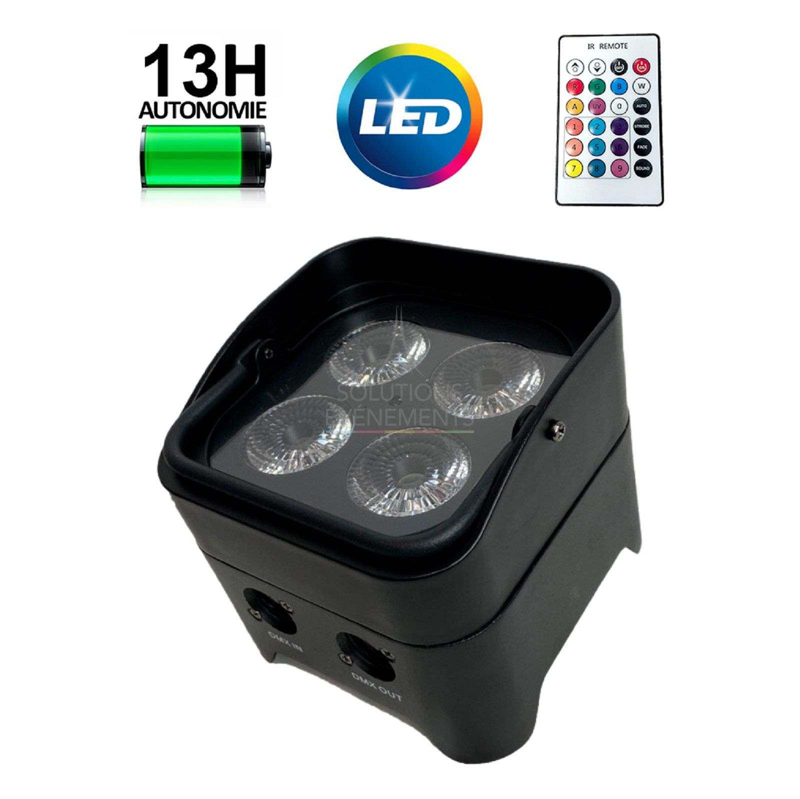 Pack 6 projecteur à LED sur batteries