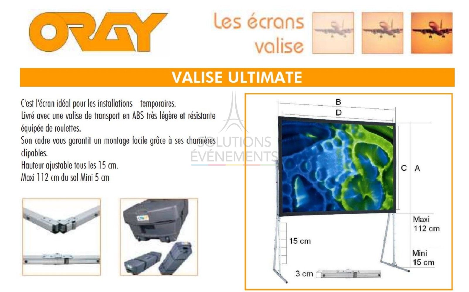 Projection screen 3M x 2.23M (4:3) - Visual 3