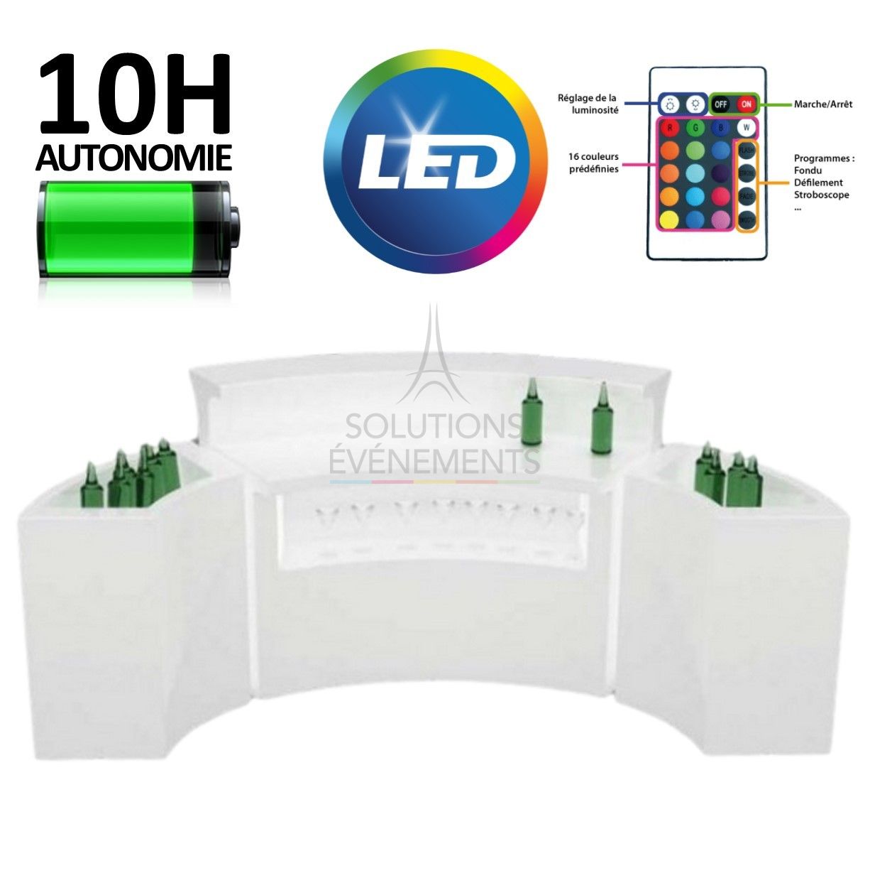 Rental of 1 Bright Bar + 2 Ice Bars for Cocktail